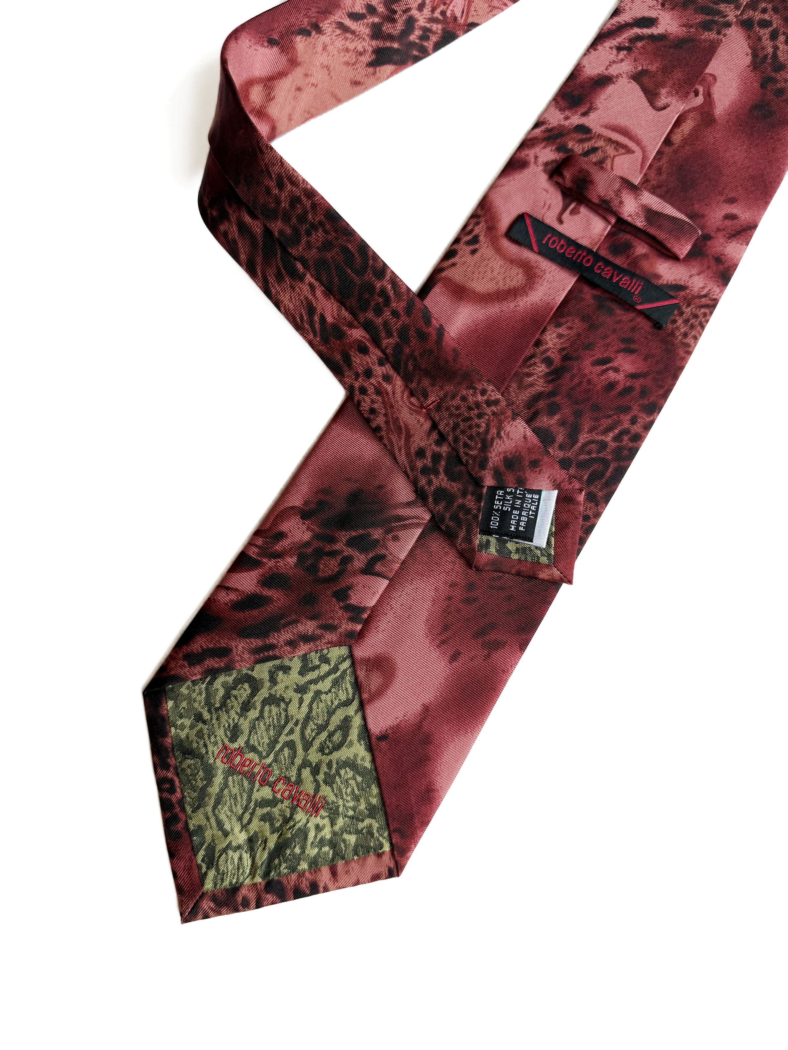 Roberto Cavalli Stunning Vintage Men's Roberto Cavalli Leopard Silk NeckTie Size ONE SIZE - 3 Thumbnail