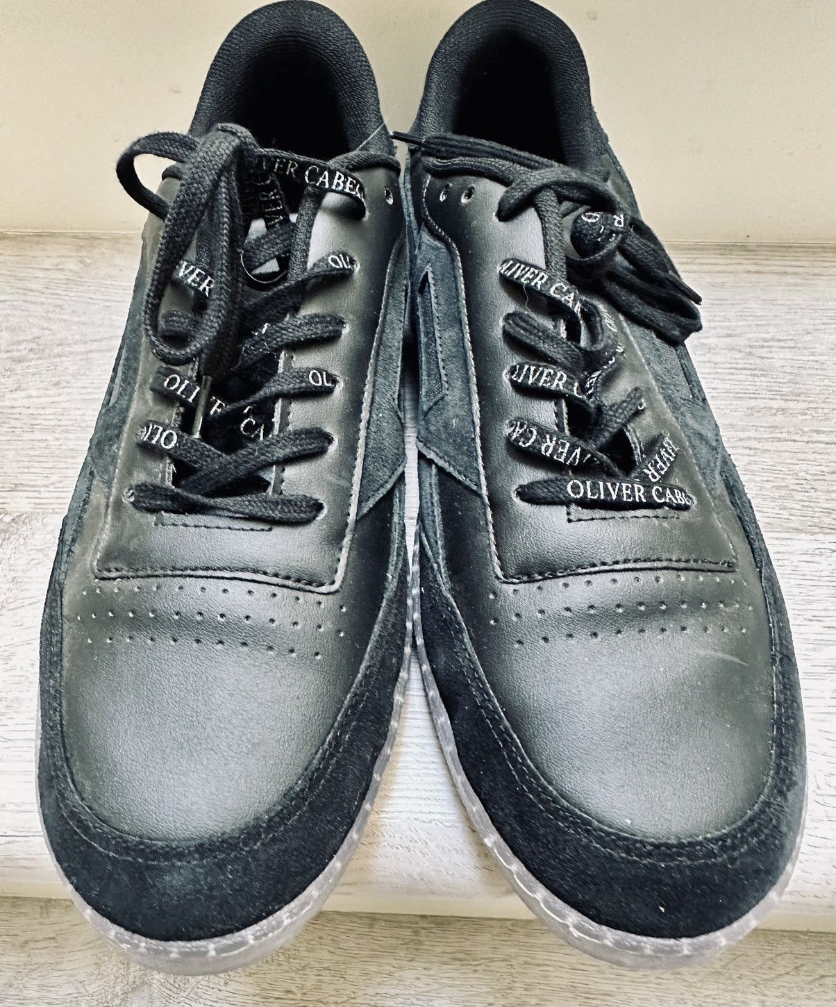 Oliver Cabell Oliver Cabell Low 1 Black Ghost/Suede Sneakers –US 10.5 Size US 10.5 / EU 43-44 - 1 Thumbnail