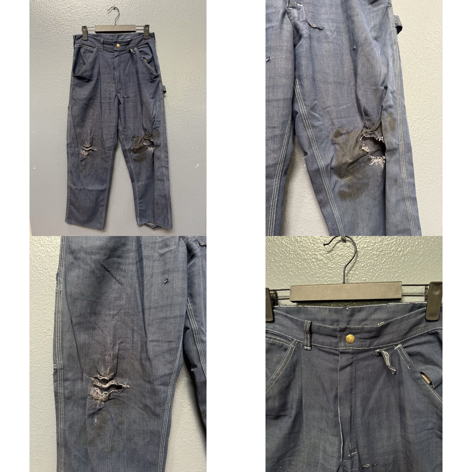 Sears VINTAGE Sears Sanforized Blue Cotton Men’s Carpenter Pants Sz 30 Size US 30 / EU 46 - 8 Thumbnail