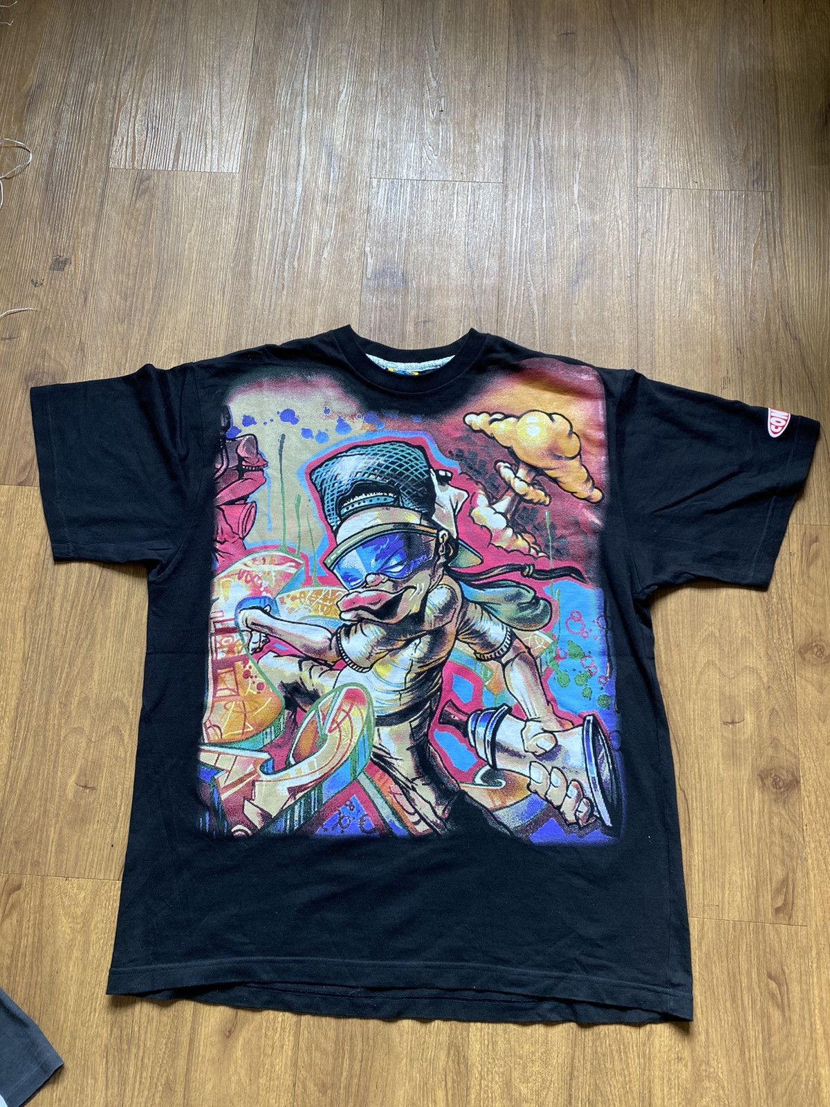 Vintage CONART Streetwear All Of Print 90s Black