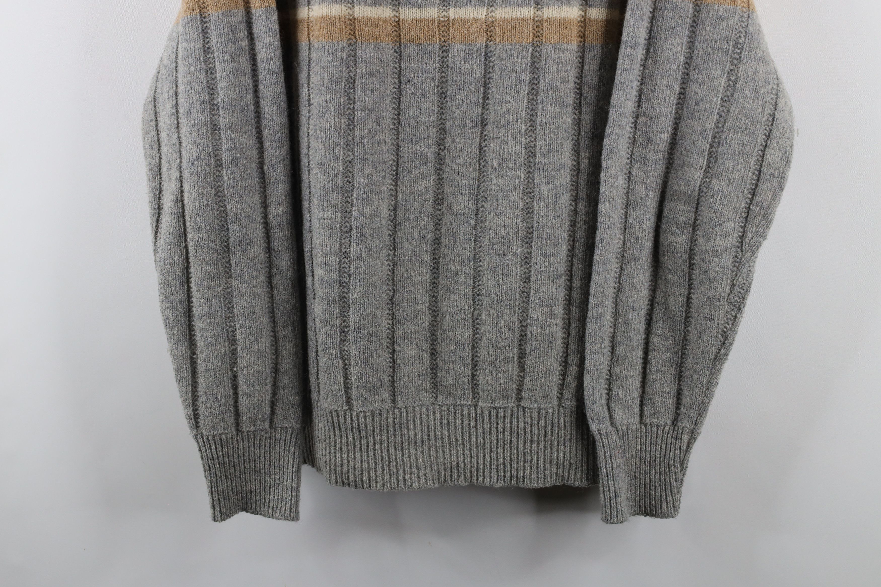 Vintage Vintage 70s Streetwear Striped Ribbed Knit Sweater USA Size US L / EU 52-54 / 3 - 3 Thumbnail