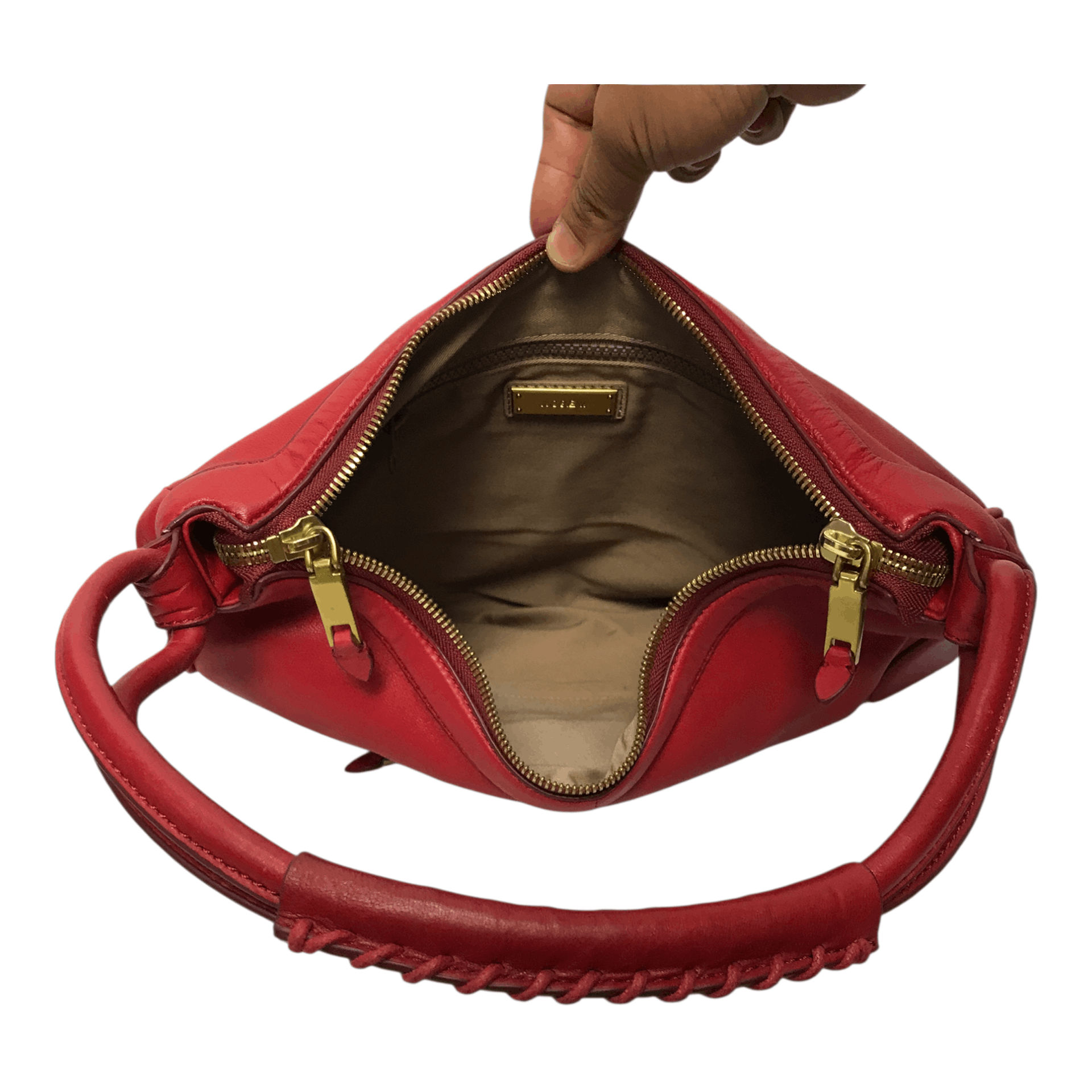 J.Crew J.Crew Cross Body Leather Red Hobo Bag Size ONE SIZE - 9 Thumbnail
