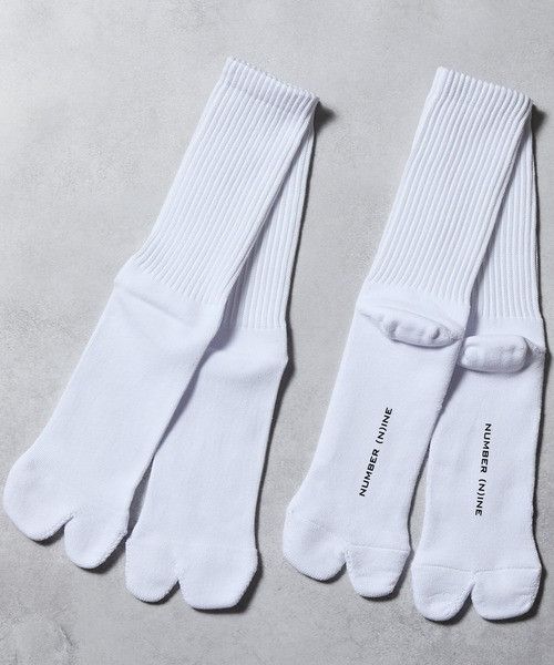 Number (N)ine Number nine PLAIN 2 PACK RIB TABI SOCKS Size ONE SIZE - 3 Thumbnail
