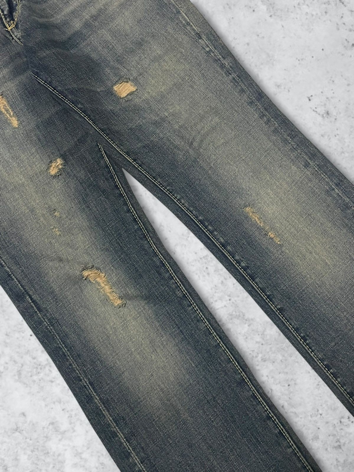 Miss Sixty Vintage Miss Sixty Sand Wash Ripped Italian Designer Jeans Size 28" / US 6 / IT 42 - 4 Thumbnail