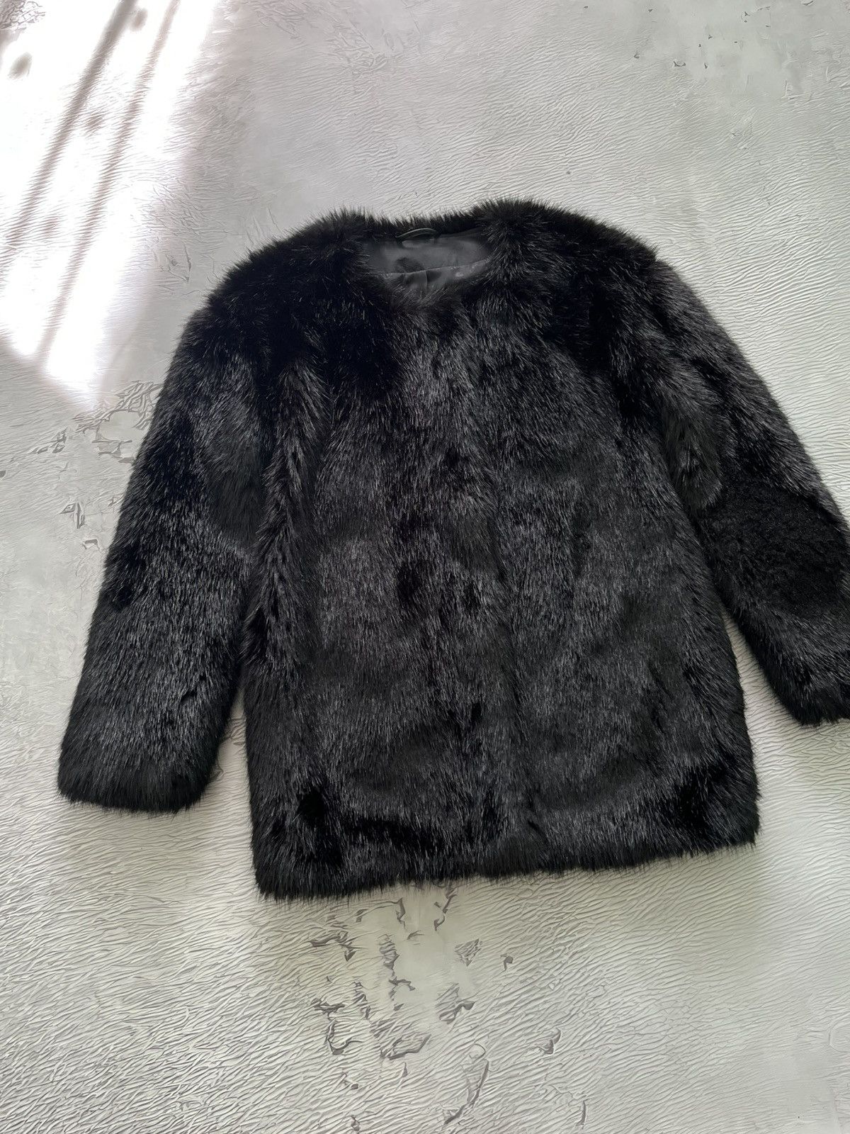 Karl Lagerfeld Karl Lagerfeld Faux Fur Coat Black Panther Jacket Luxury Size XS / US 0-2 / IT 36-38 - 2 Thumbnail