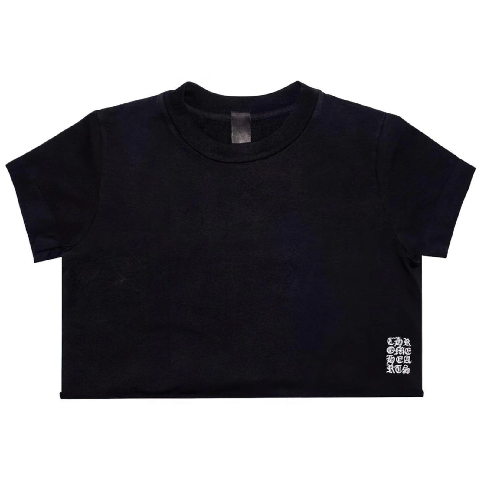 Chrome Hearts Chrome Hearts Script Logo Black Cropped T-Shirt Small Size S / US 4 / IT 40 - 1 Thumbnail