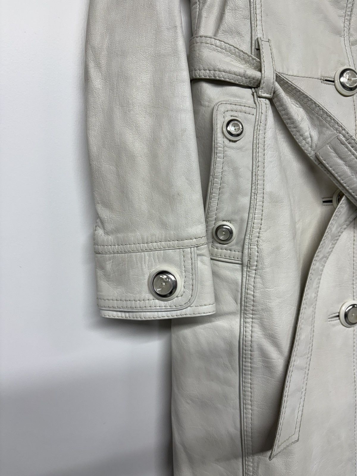 Dolce & Gabbana Dolce & Gabbana White Leather Coat SC0002/TELBO SZ 38 Size XS / US 0-2 / IT 36-38 - 4 Thumbnail
