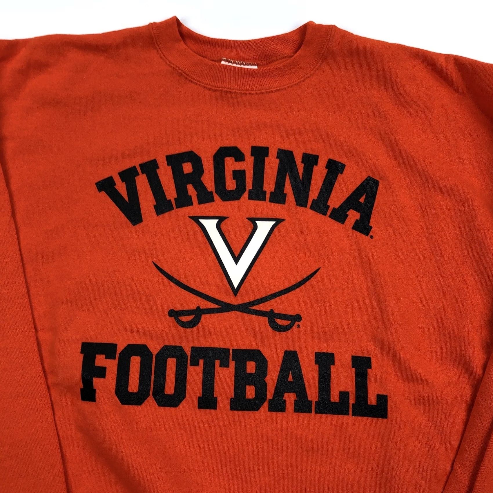 Vintage VINTAGE The Cotton Exchange Virginia Football Sweatshirt Mens XL Orange Crew Neck Size US XL / EU 56 / 4 - 2 Thumbnail