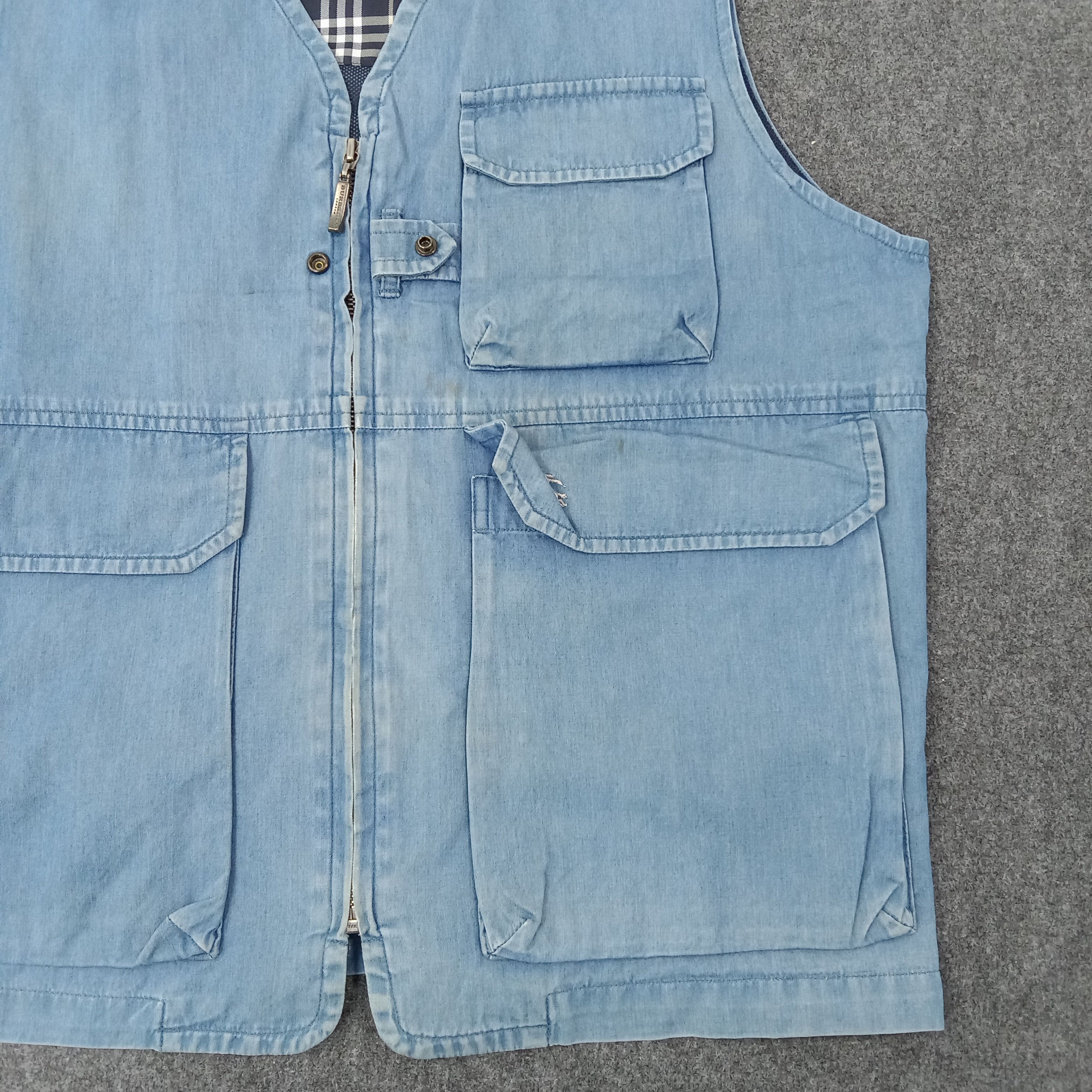 Burberry Burberry Denim Style Custom Logo Vests C259N49 Size US M / EU 48-50 / 2 - 4 Thumbnail