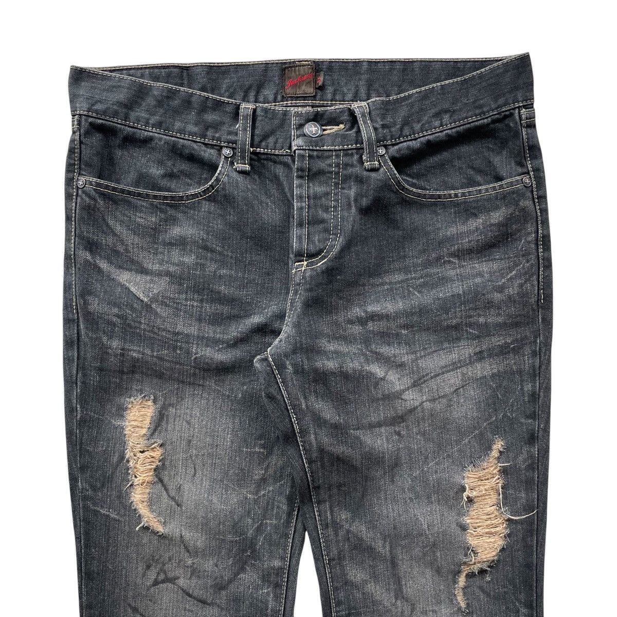 Who Decides War 2000s Jackrose - Washed Distressed Jeans Size US 31 - 3 Thumbnail