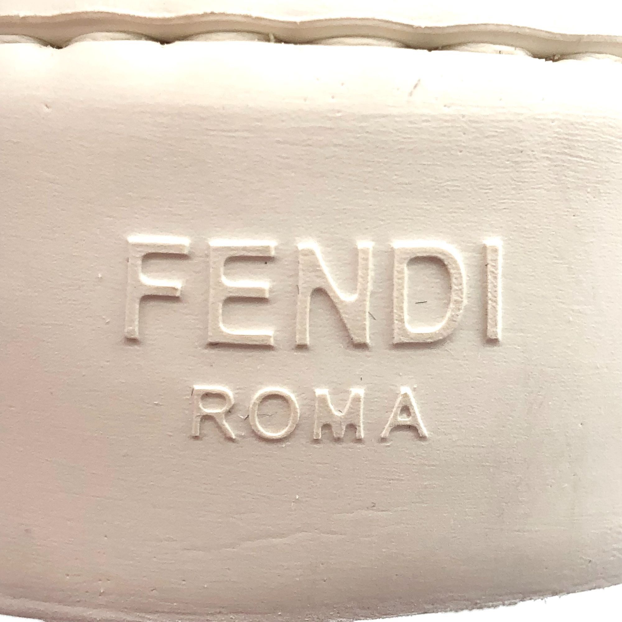 Fendi Fendi Roma Beige Jacquard Lace-Up Logo Sneakers 37.5 Womens Size US 7 / IT 37 - 2 Thumbnail