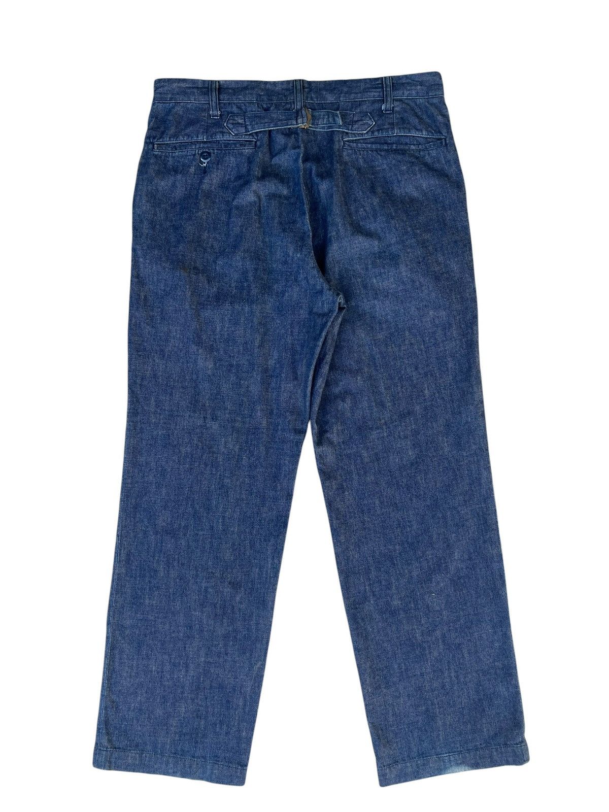 Fat Tokyo FAT FA Japan Buckle Back Baggy Denim Trouser Pant Size US 34 / EU 50 - 14 Thumbnail