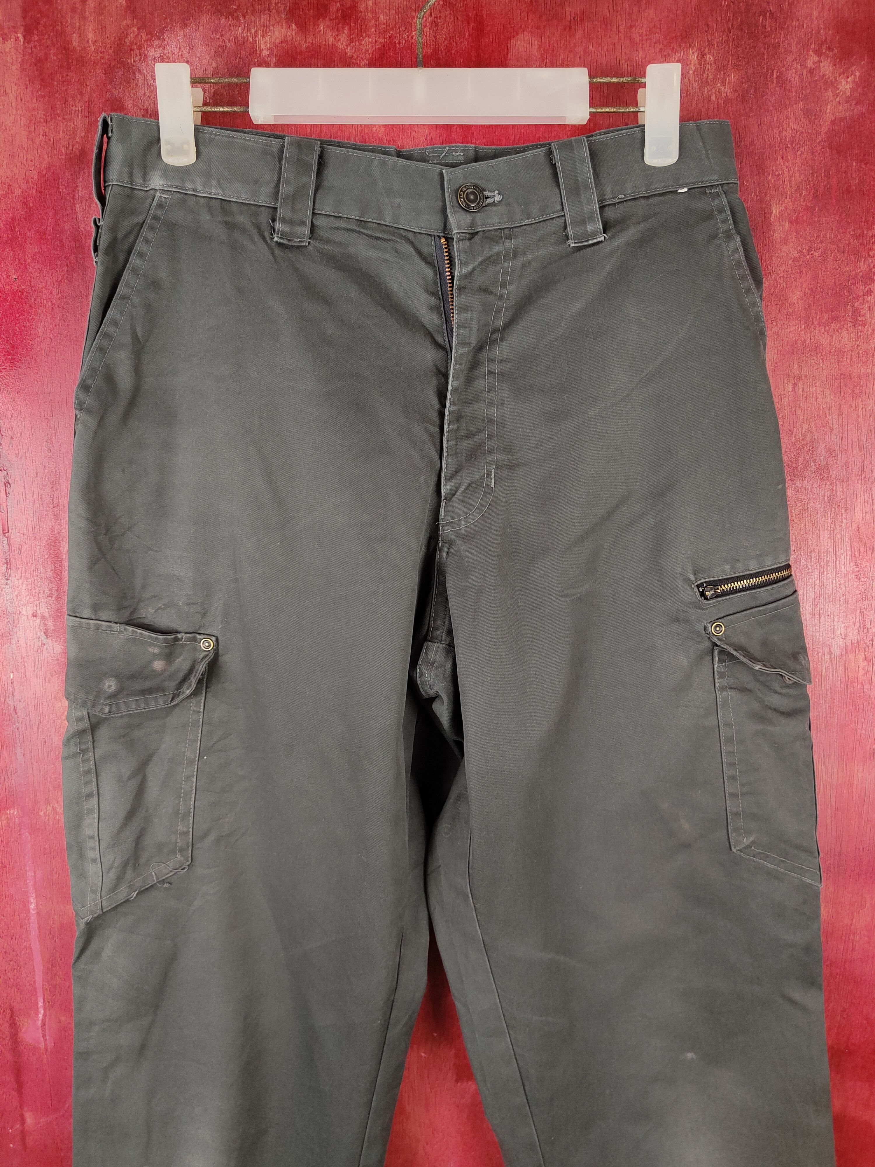 Japanese Brand ZDragon Dark Gray Multipocket Tactical Cargo Pants #S1273 Size US 31 - 2 Thumbnail