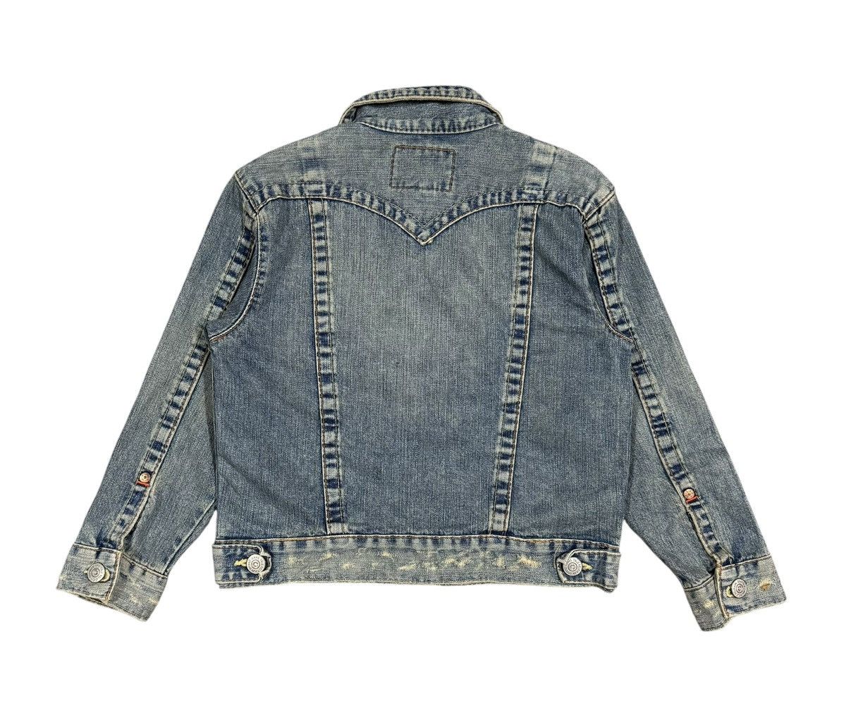 True Religion Vtg🔥Y2k True Religion Distressed Trucker Denim Jacket Size XL / US 12-14 / IT 48-50 - 2 Thumbnail