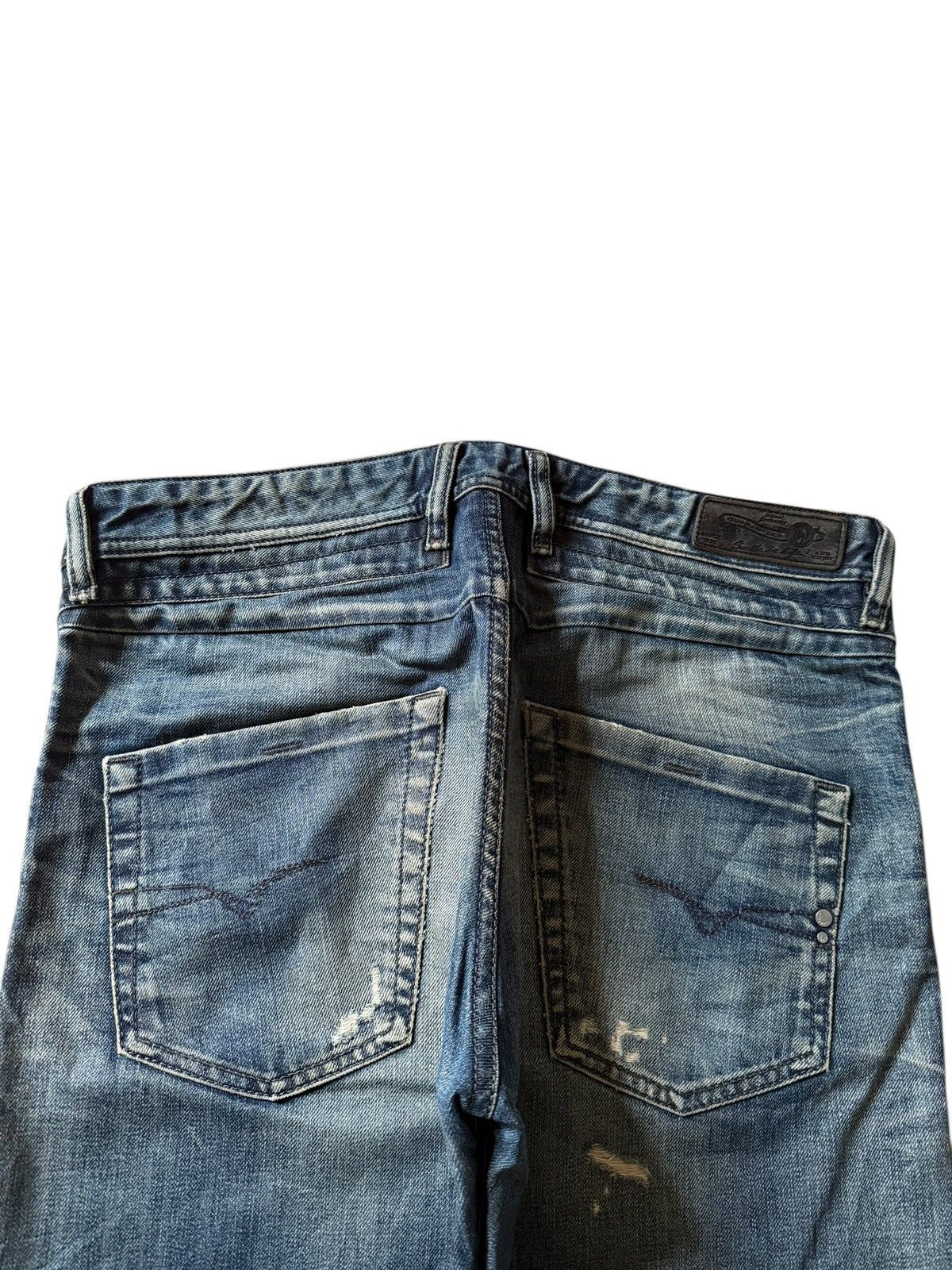 Diesel Vintage Diesel Belther Mud Wash Distressed Jeans Size 35" - 4 Thumbnail