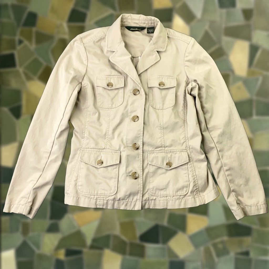 Eddie Bauer Vintage Eddie Bauer Women's Jacket Cotton Twill Size 6 Beige Casual Formal Outerwear Size M / US 6-8 / IT 42-44 - 1 Thumbnail