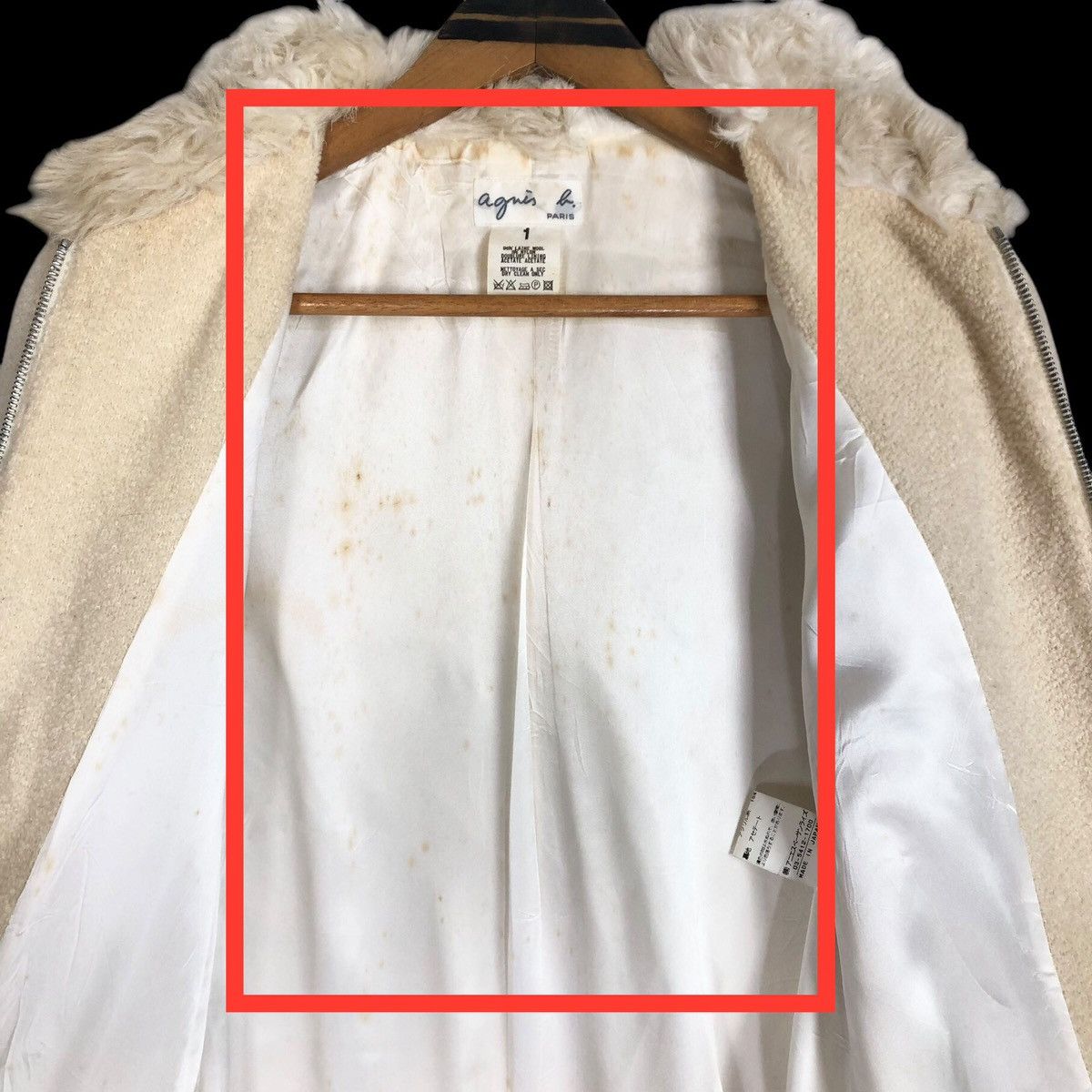 Designer × agnes b. Vintage Agnes B Paris Laine Wool Overcoat Size S / US 4 / IT 40 - 18 Thumbnail