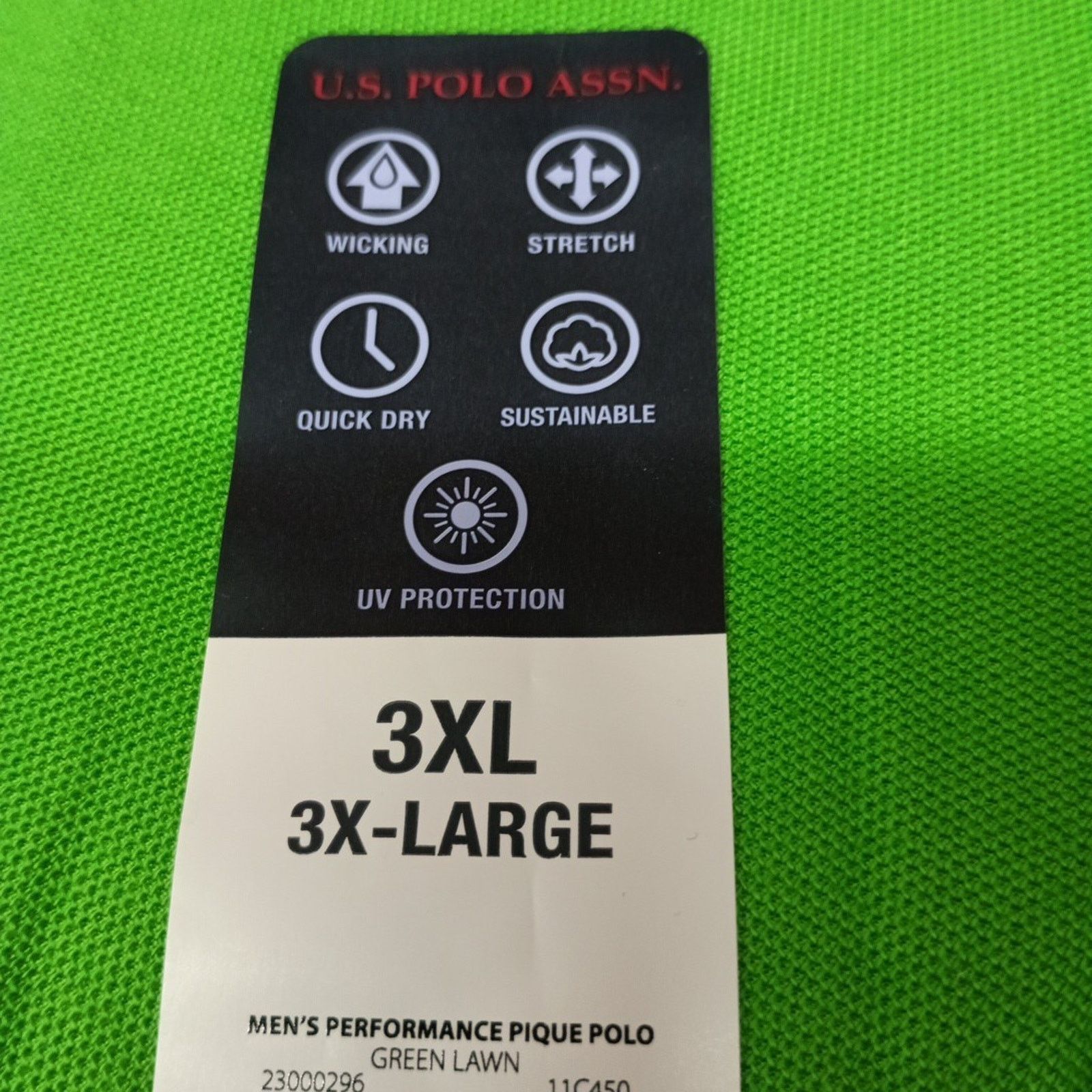 U.S. Polo Assn. U.S. Polo Assn. Performance Polo Shirt Men's Size 3XL Green Size US XXL / EU 58 / 5 - 6 Thumbnail