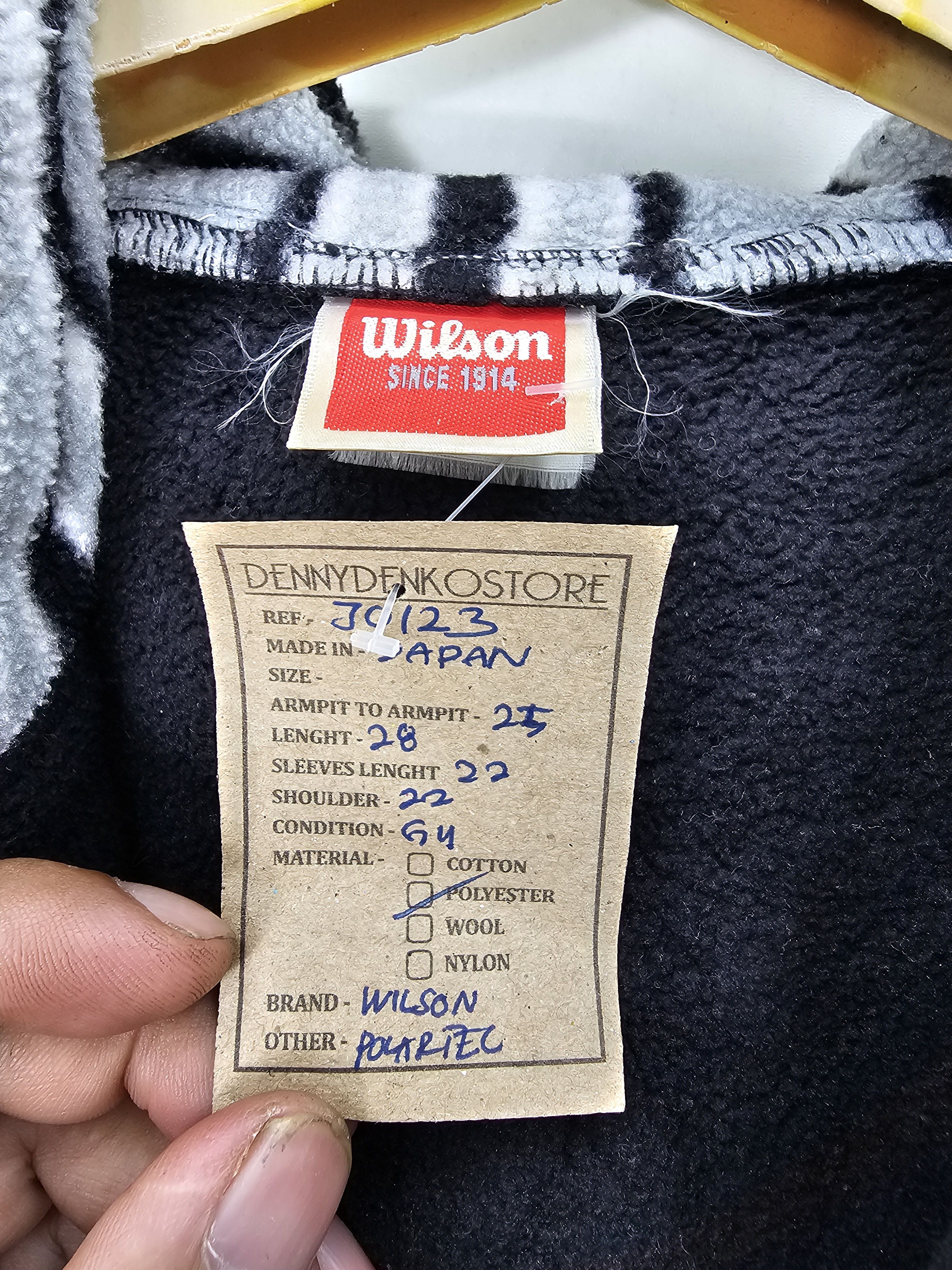 Wilson Vtg WILSON Sportwear Spellout Polartec Fleece Jacket J0123 Size US L / EU 52-54 / 3 - 12 Thumbnail