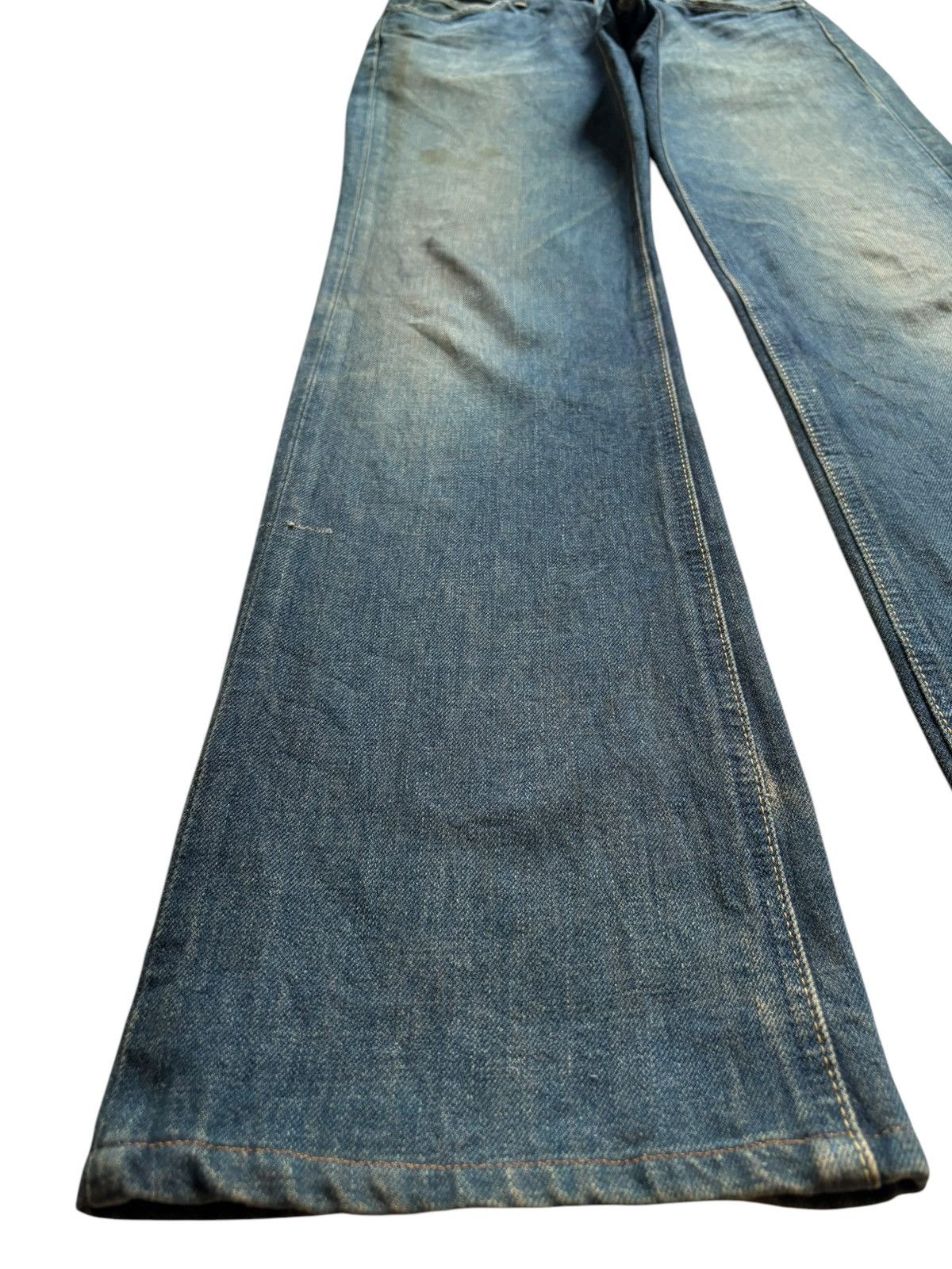 Lee Vintage Japanese Lee Sanforized Mud Wash Distress Flare Jean Size US 29 - 6 Thumbnail