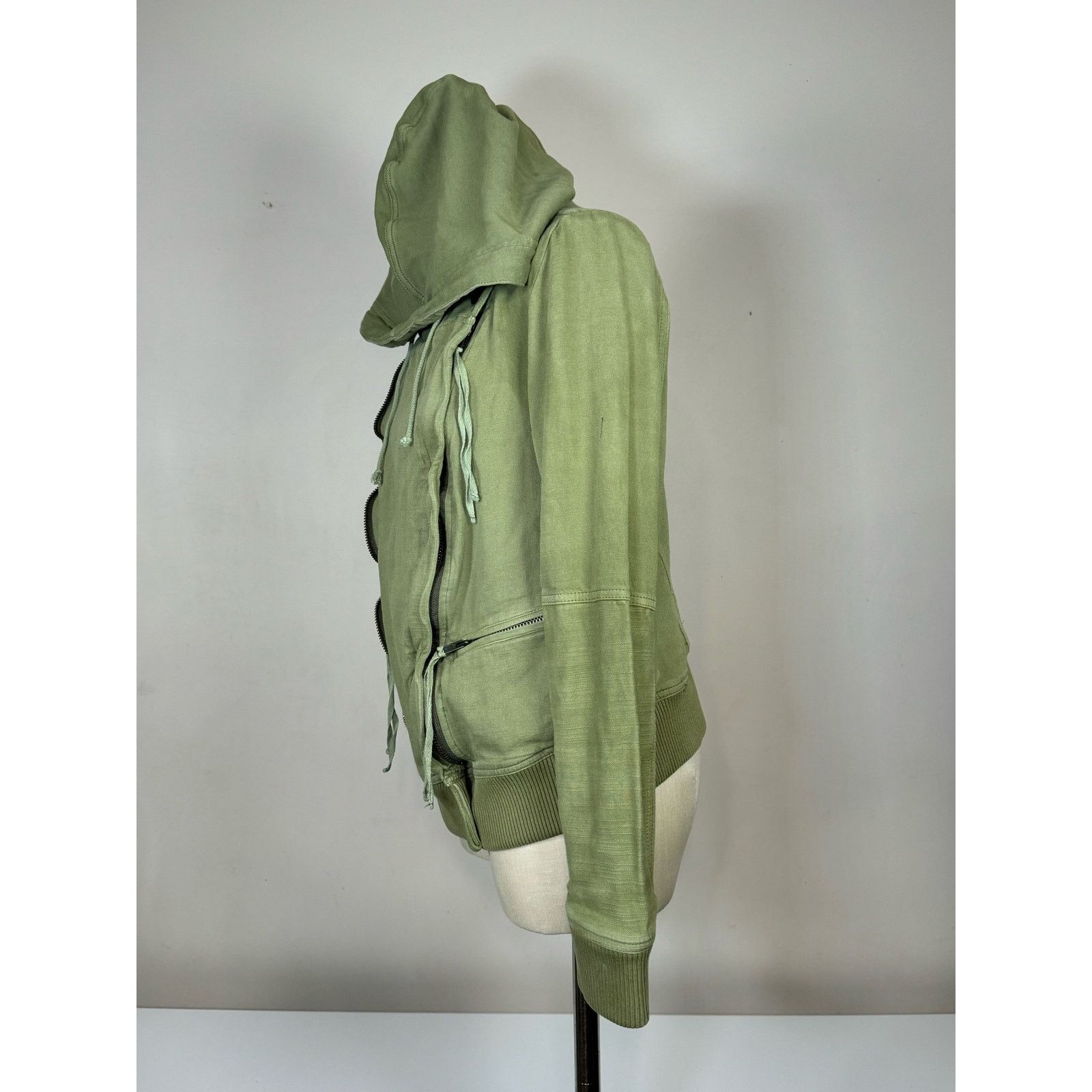 Free People Free People We The Free Green and Khaki Hoodie Jacket Small Size S / US 4 / IT 40 - 2 Thumbnail