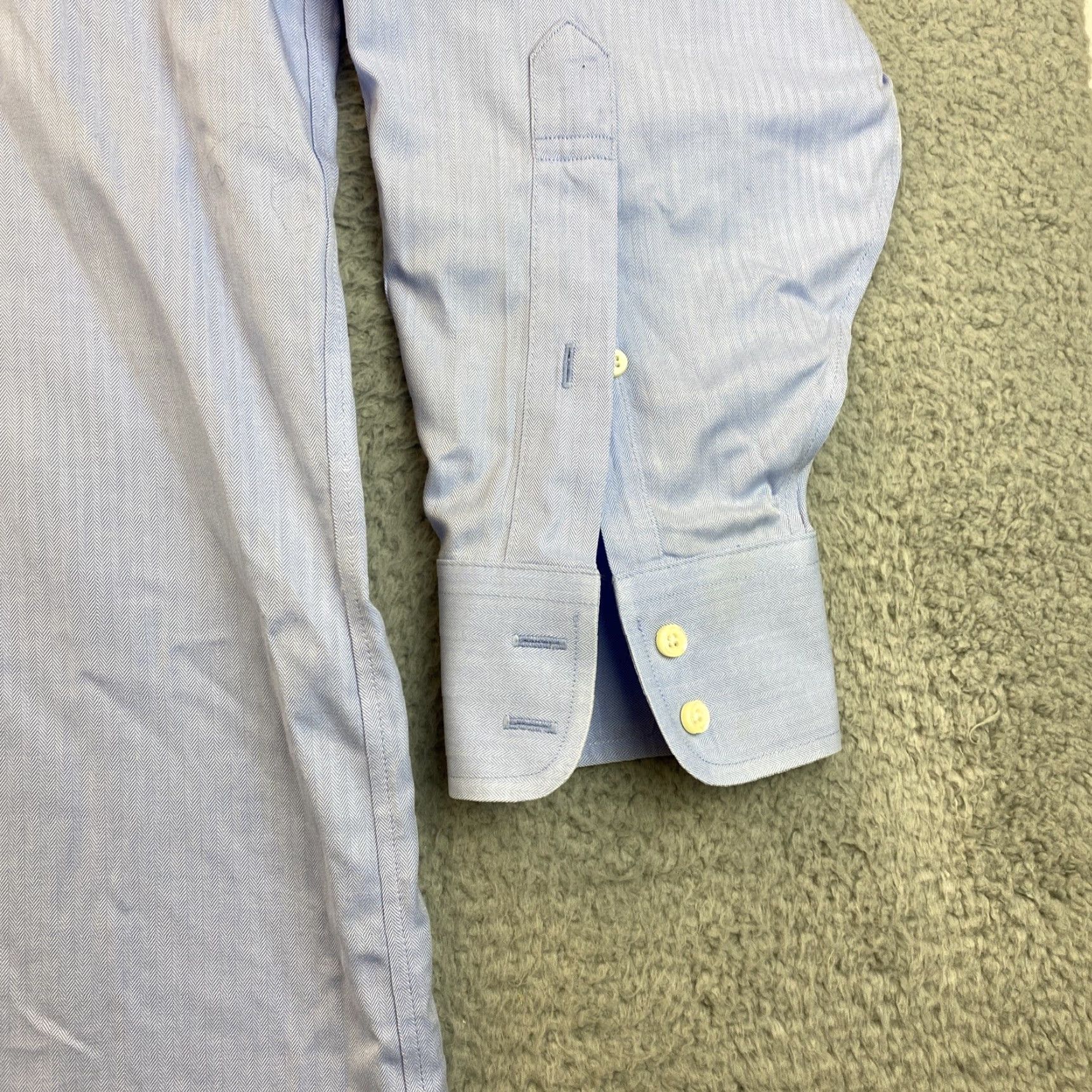 Brooks Brothers Brooks Brothers Dress Shirt Men's 17 Regular Fit Blue Long Sleeve Button Up 84-25 Size 46R - 3 Thumbnail
