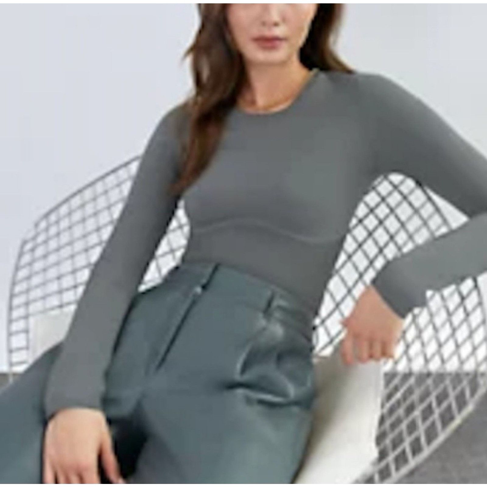 Aritzia Babaton Aritzia Refinery Crepuscule Knit Top Dusky Vert S Size S / US 4 / IT 40 - 3 Thumbnail