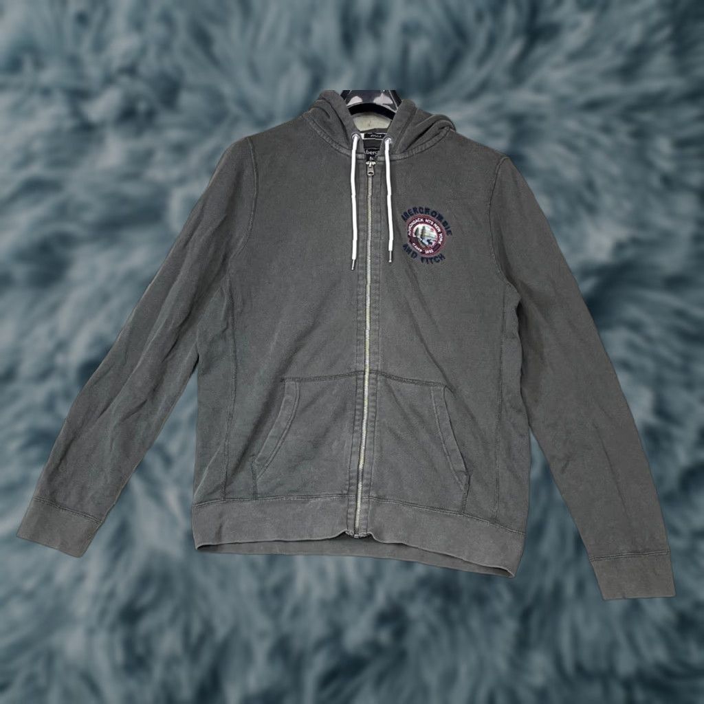 Abercrombie & Fitch Vtg Abercrombie & Fitch Muscle Full Zip Hoodie Gray Men's Large Size US L / EU 52-54 / 3 - 1 Thumbnail