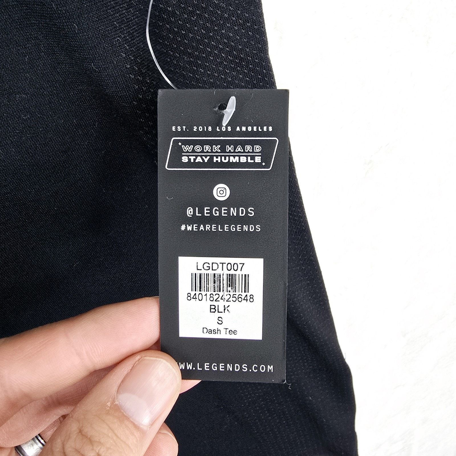 Other Legends Mens Shirt Small Dash Tee Black Athletic Performance Size US S / EU 44-46 / 1 - 8 Thumbnail