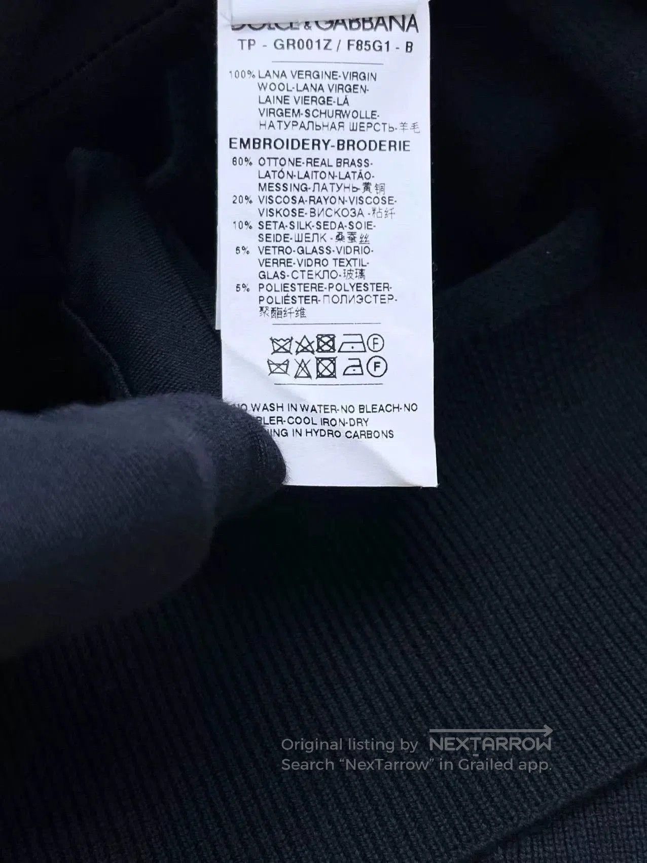 Dolce & Gabbana Dolce&Gabbana Black Embellished Crown Sweater. Size US XXL / EU 58 / 5 - 5 Thumbnail
