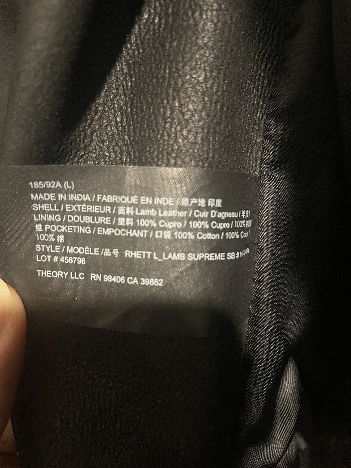 Theory Men’s Theory leather jacket Size US L / EU 52-54 / 3 - 5 Thumbnail