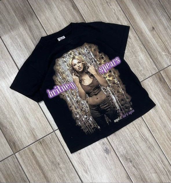 Vintage Britney Spears Princess Of Pop Stages Singer Music Style Design Artist Tour popular Concert Album Band Top tees tshirt Black Large