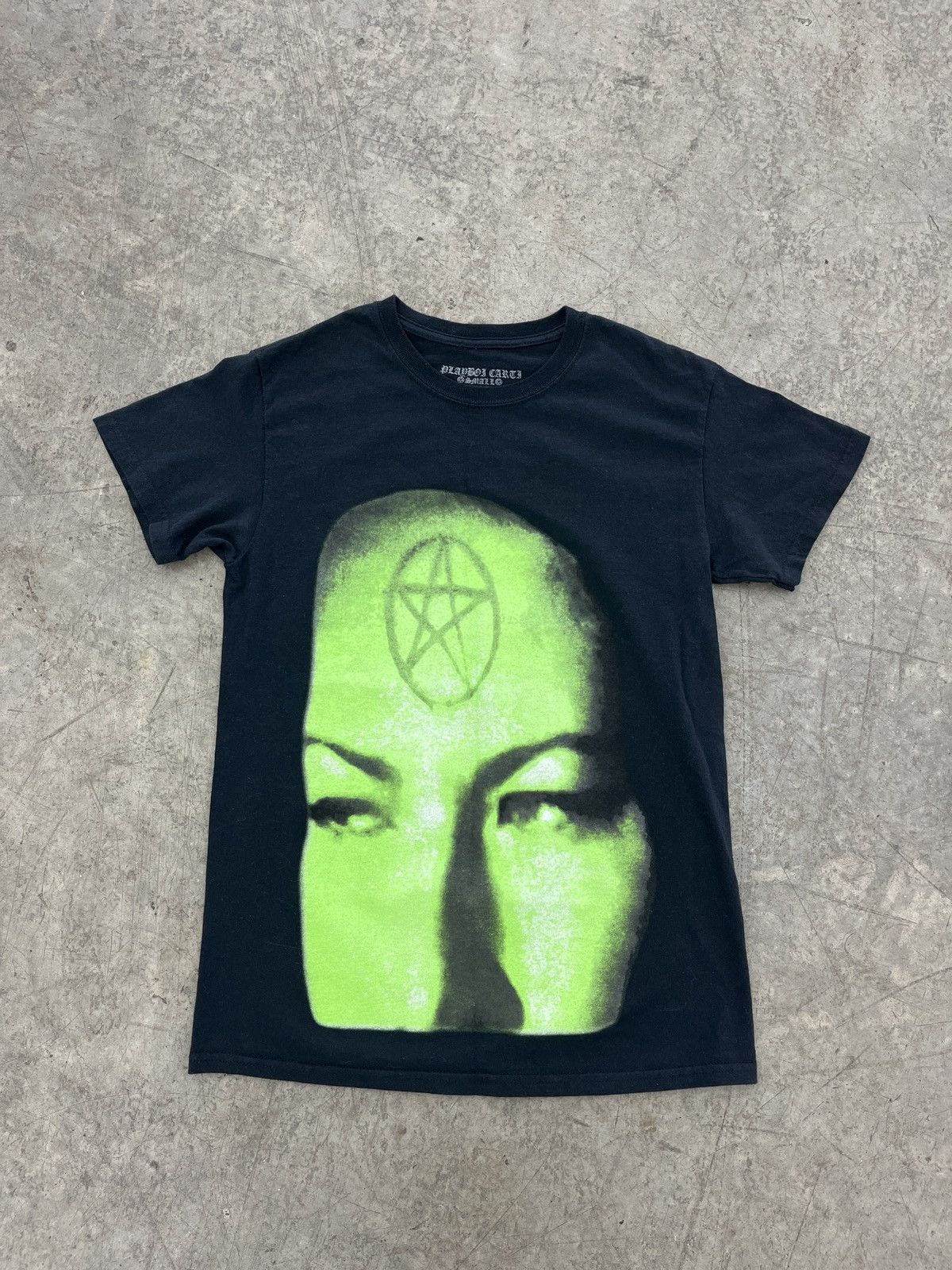 Image of Destroy Lonely x Ken Carson Playboi Carti Anarchy Tee Neon Tour in Black, Men's (Size Small)