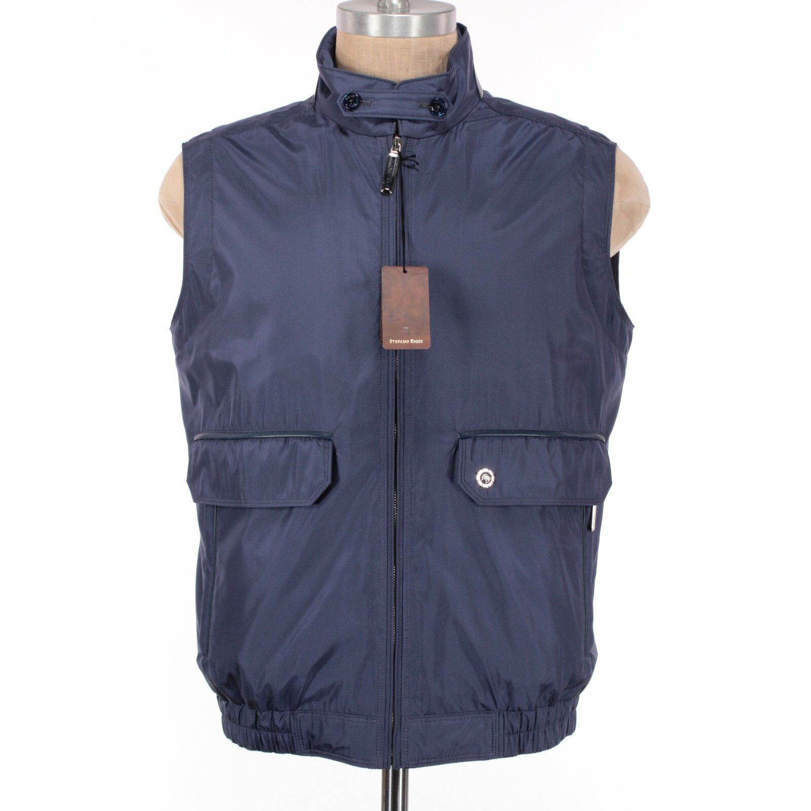 Stefano Ricci Stefano Ricci Vest Size M US In Blue Silk Size US M / EU 48-50 / 2 - 1 Thumbnail