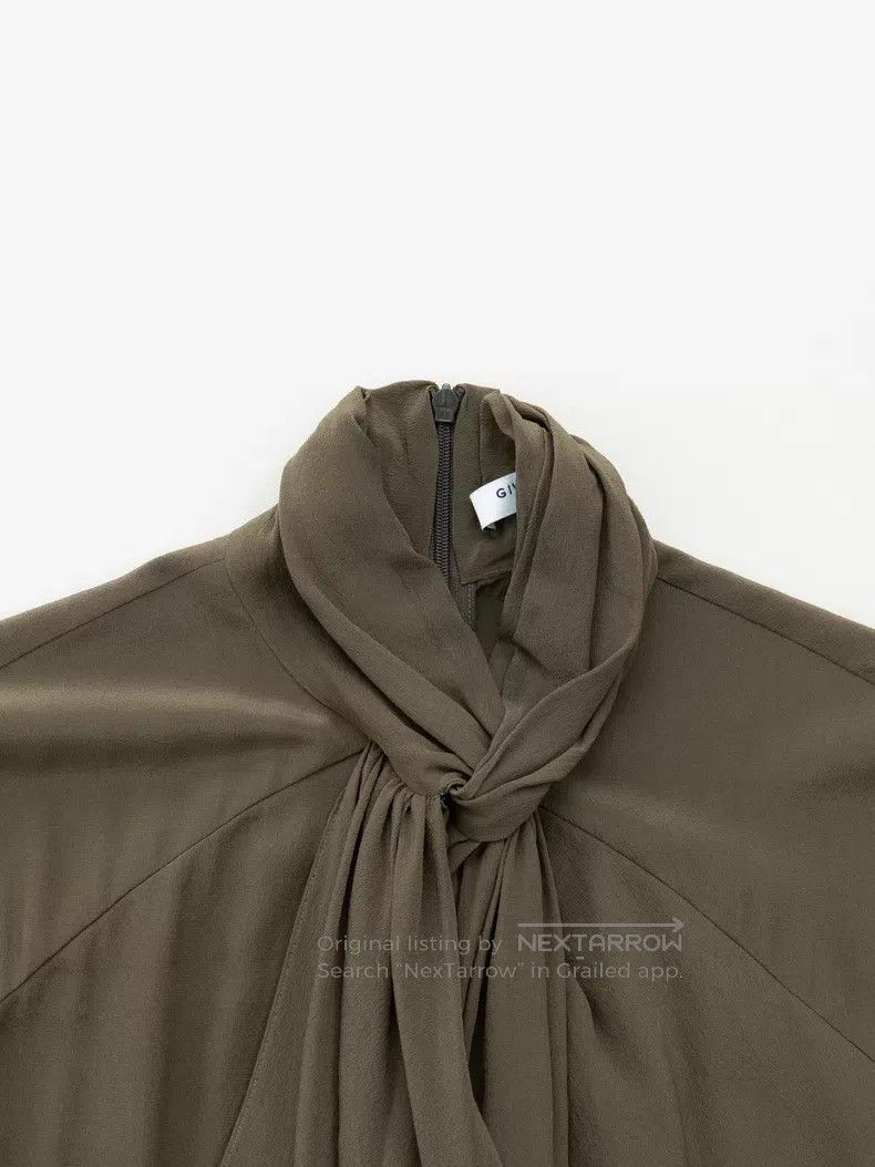 Givenchy Givenchy Sophisticated Olive Green Silk Long Sleeve Shirt Size XS / US 0-2 / IT 36-38 - 3 Thumbnail