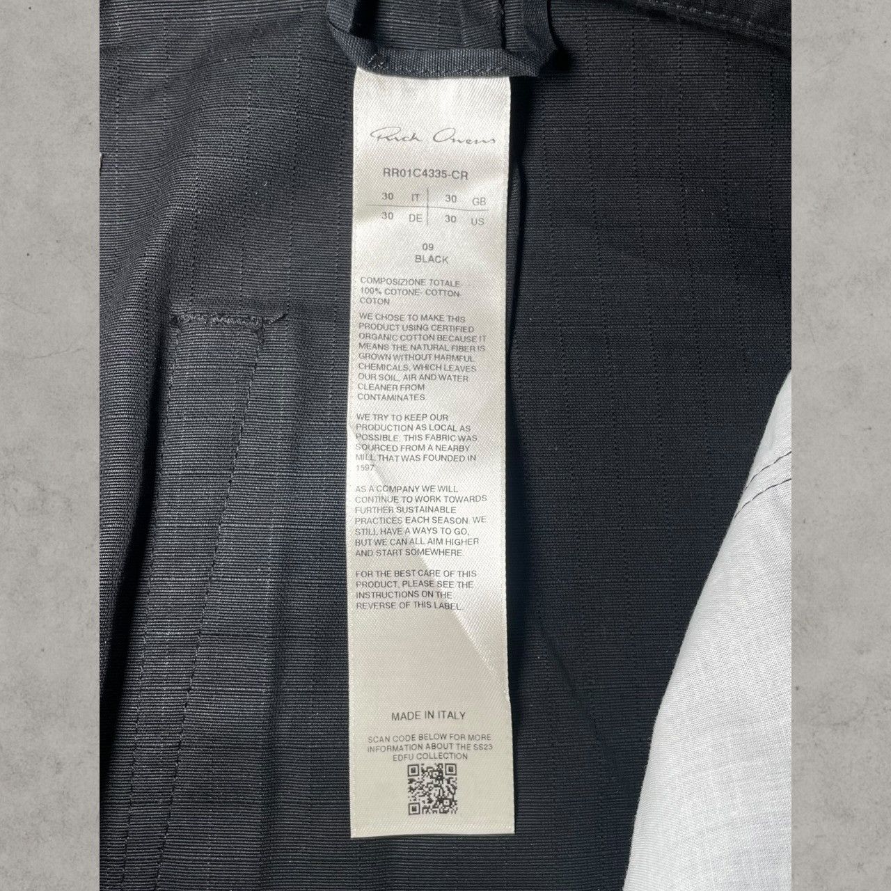 Rick Owens SS23 Edfu Rick Owens Ripstop Bolan Black Pants Sz 30 Size US 30 / EU 46 - 6 Thumbnail
