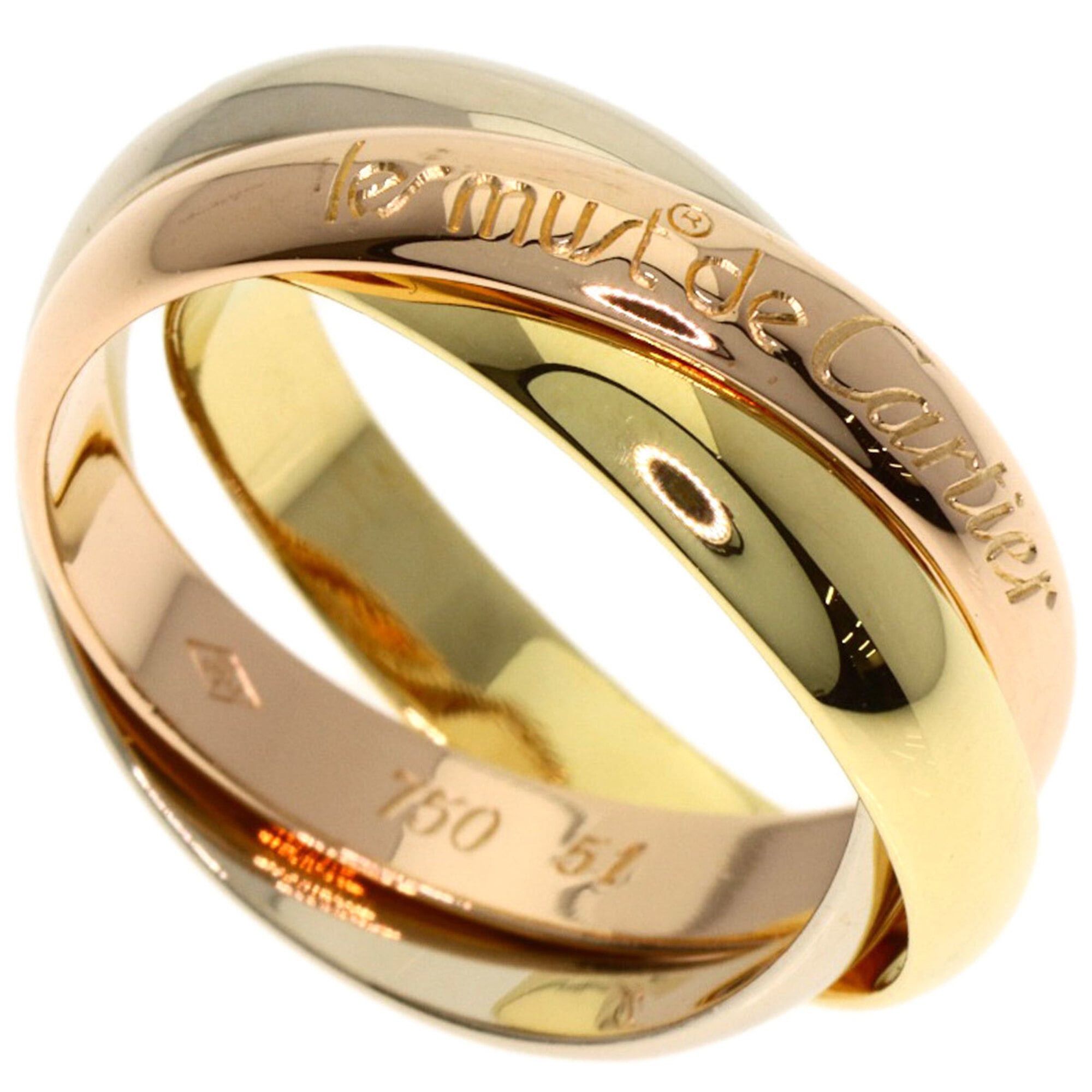 Cartier Cartier Trinity #51 Ring, 18K Yellow Gold/18K White Pink Gold, Women's, CARTIER Size ONE SIZE - 1 Thumbnail