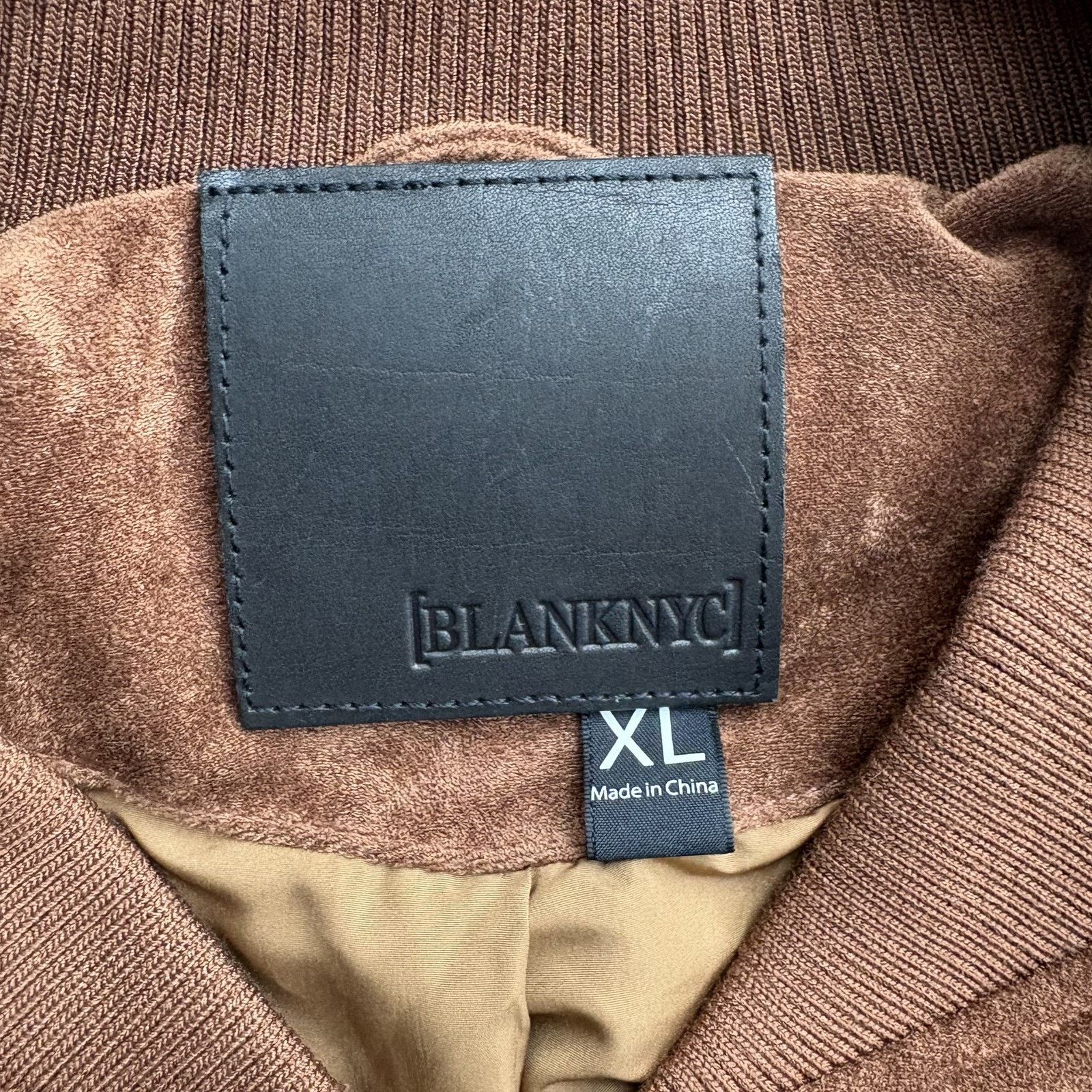 BLANKNYC Blank NYC Men Brown Faux Suede Bomber Jacket XL Size US XL / EU 56 / 4 - 2 Thumbnail