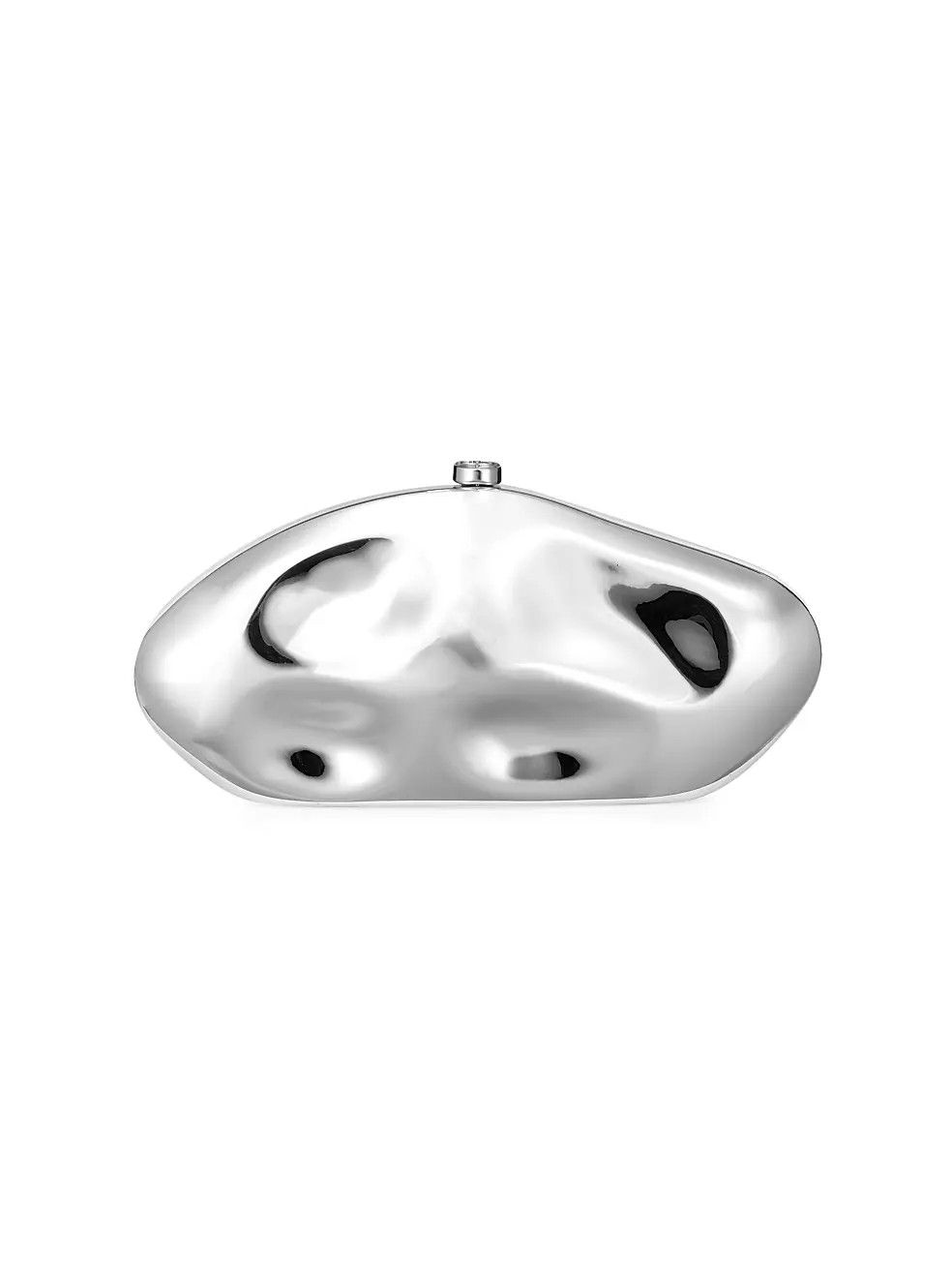 Cult Gaia os11x0326 Size: OS / Caldera Metallic Clutch Bag in Silver Size ONE SIZE - 1 Thumbnail