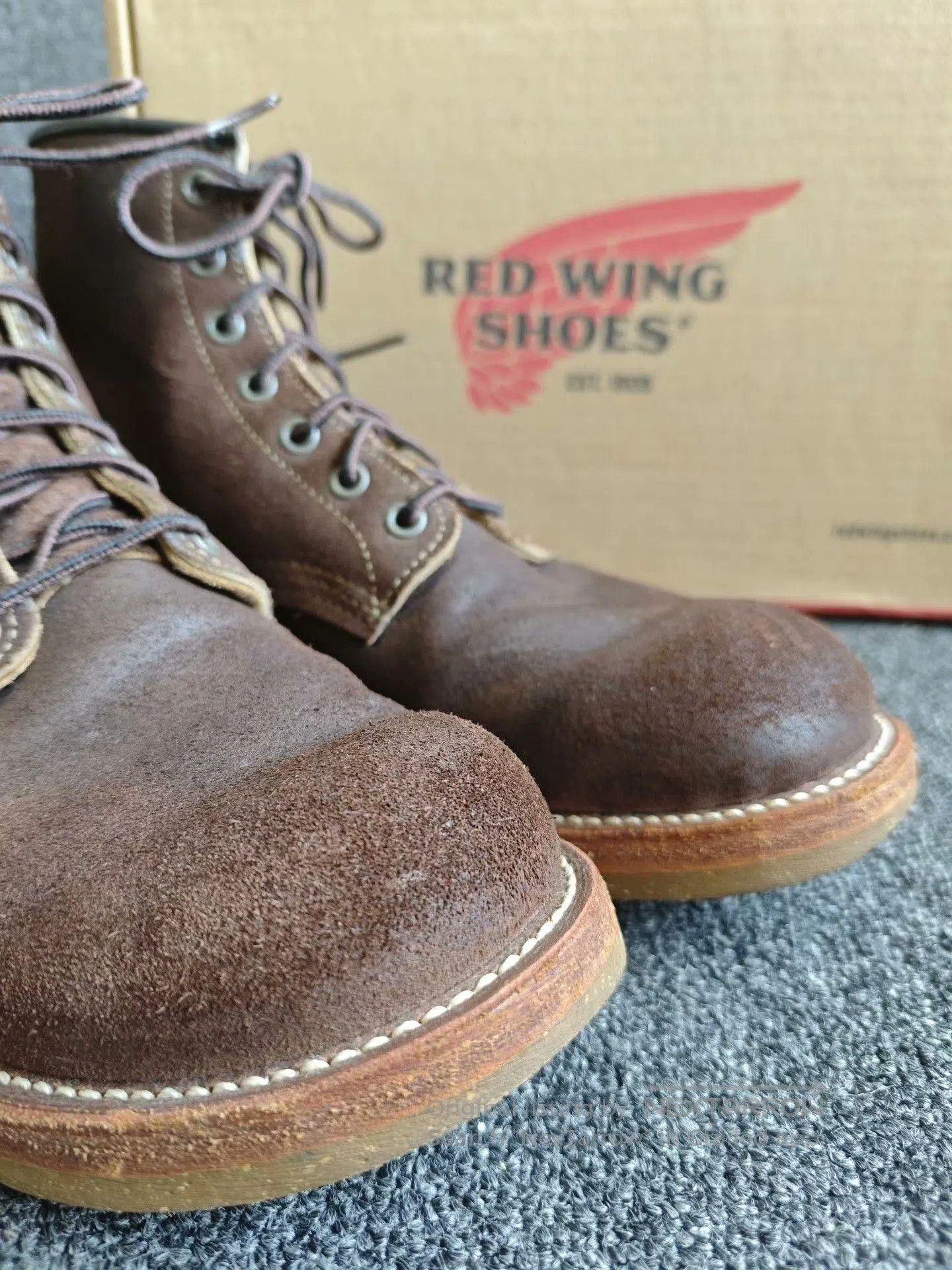 Red Wing Red Wing 4618 Collaboration Brown Suede Work Boots. Size US 9.5 / EU 42-43 - 3 Thumbnail