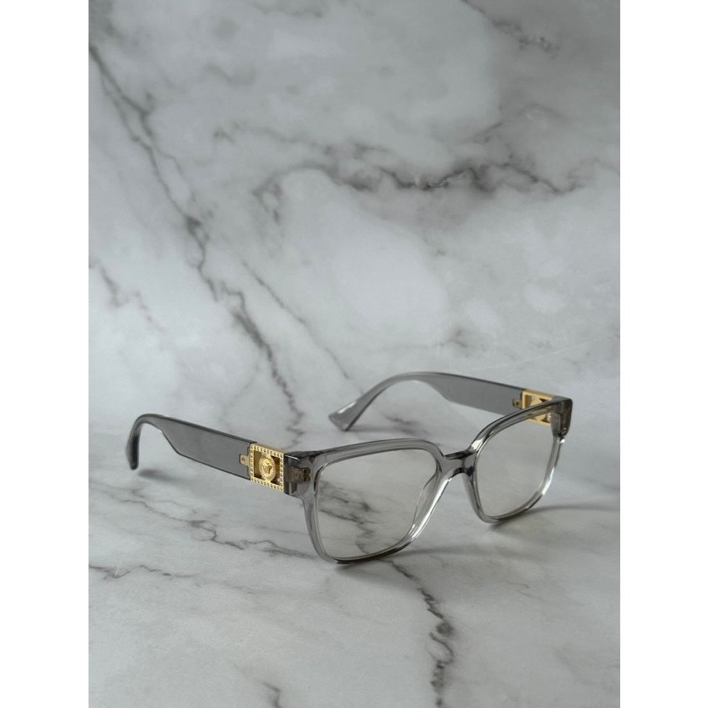 Versace NEW Versace VE3329-B Grey Clear Square Eyeglasses Frames Size ONE SIZE - 6 Thumbnail