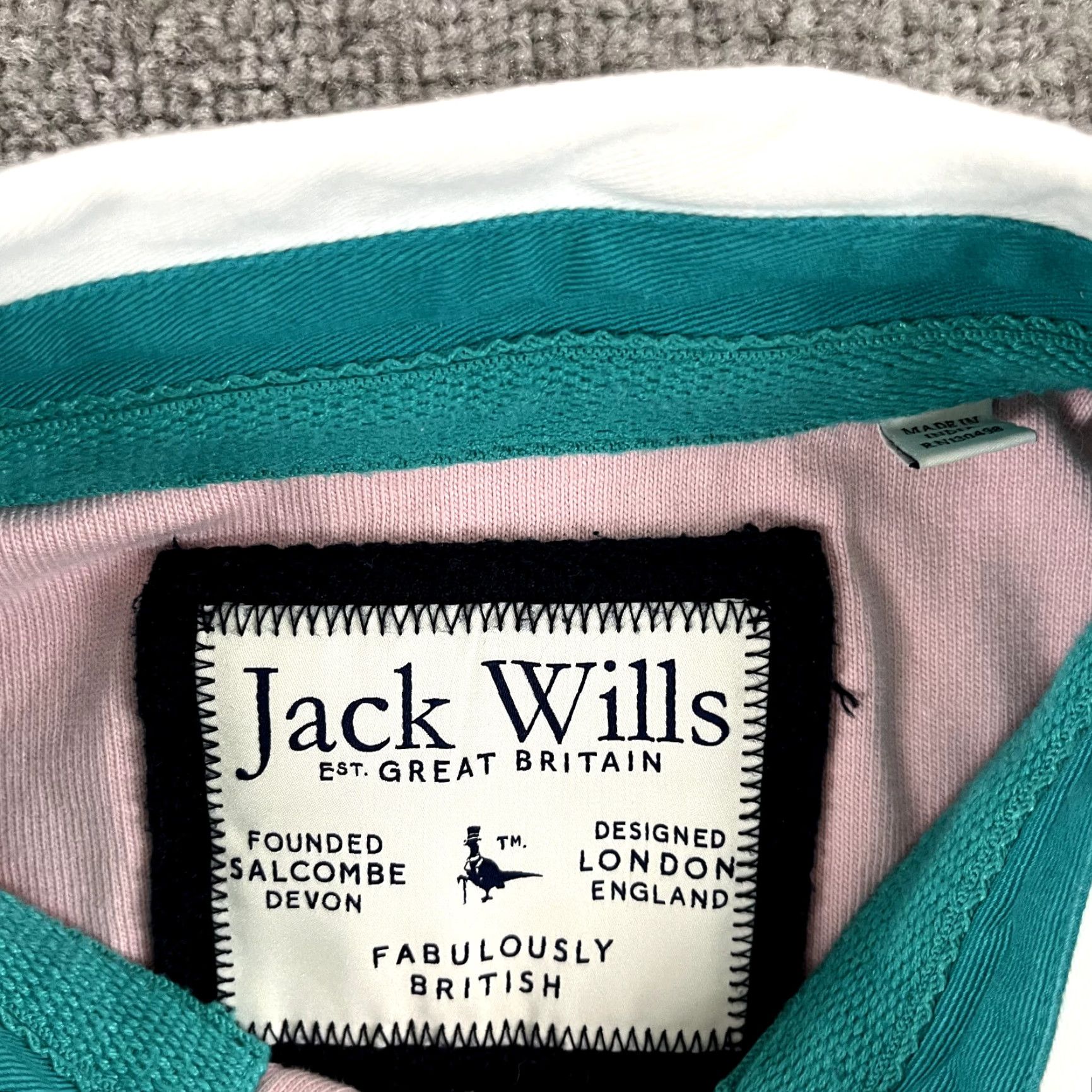 Jack Wills VINTAGE JACK WILLS Polo Shirt Mens Small Pink Blue Axbridge Rugby Collared Short Sleeve Size US S / EU 44-46 / 1 - 4 Thumbnail