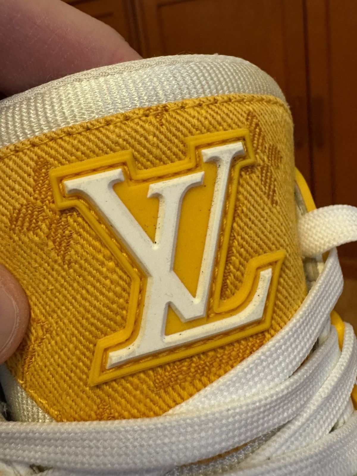 Louis Vuitton Louis Vuitton LV Trainer Orange Denim Size US 9 / EU 42 - 14 Thumbnail