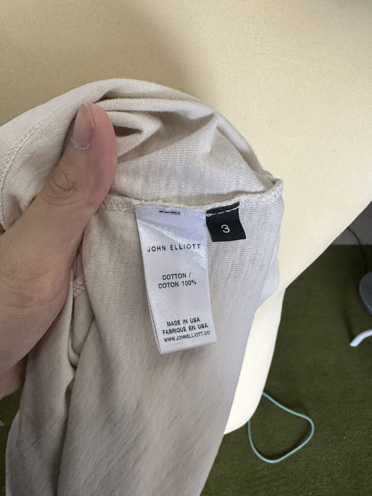 John Elliott University Tee Size US L / EU 52-54 / 3 - 4 Thumbnail