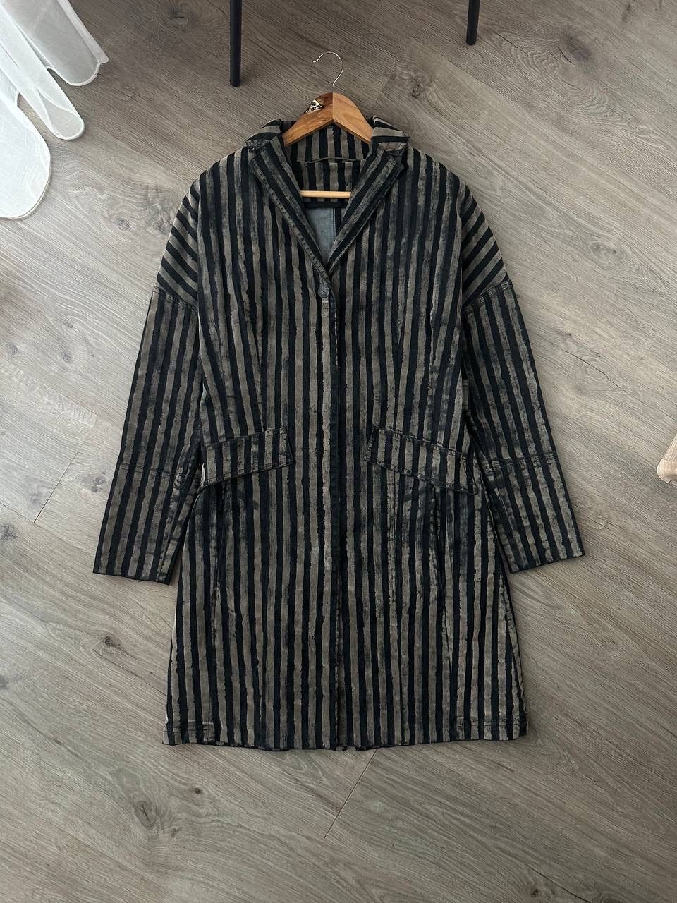 Annette Gortz × Japanese Brand × Vintage Vintage Japanese Avant Garde Striped Womesn Coat Jacket Size M / US 6-8 / IT 42-44 - 3 Thumbnail