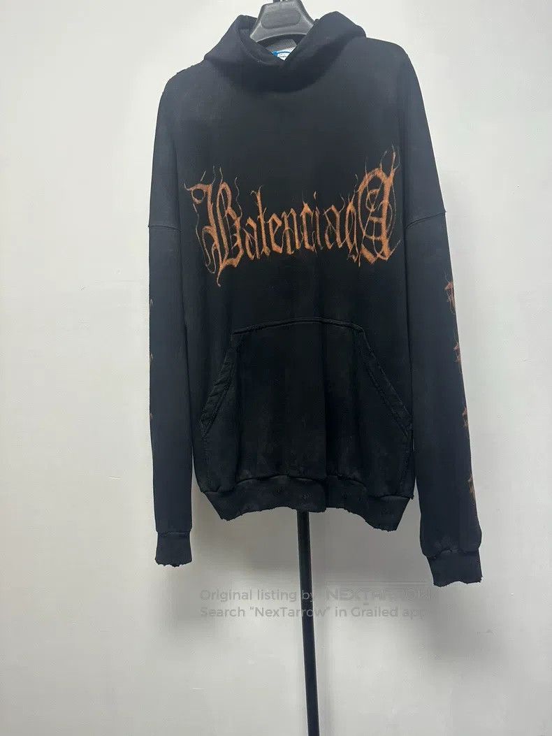 Balenciaga Balenciaga Colorblock Alphabet Pattern Printed Hooded Swea Size US M / EU 48-50 / 2 - 1 Thumbnail