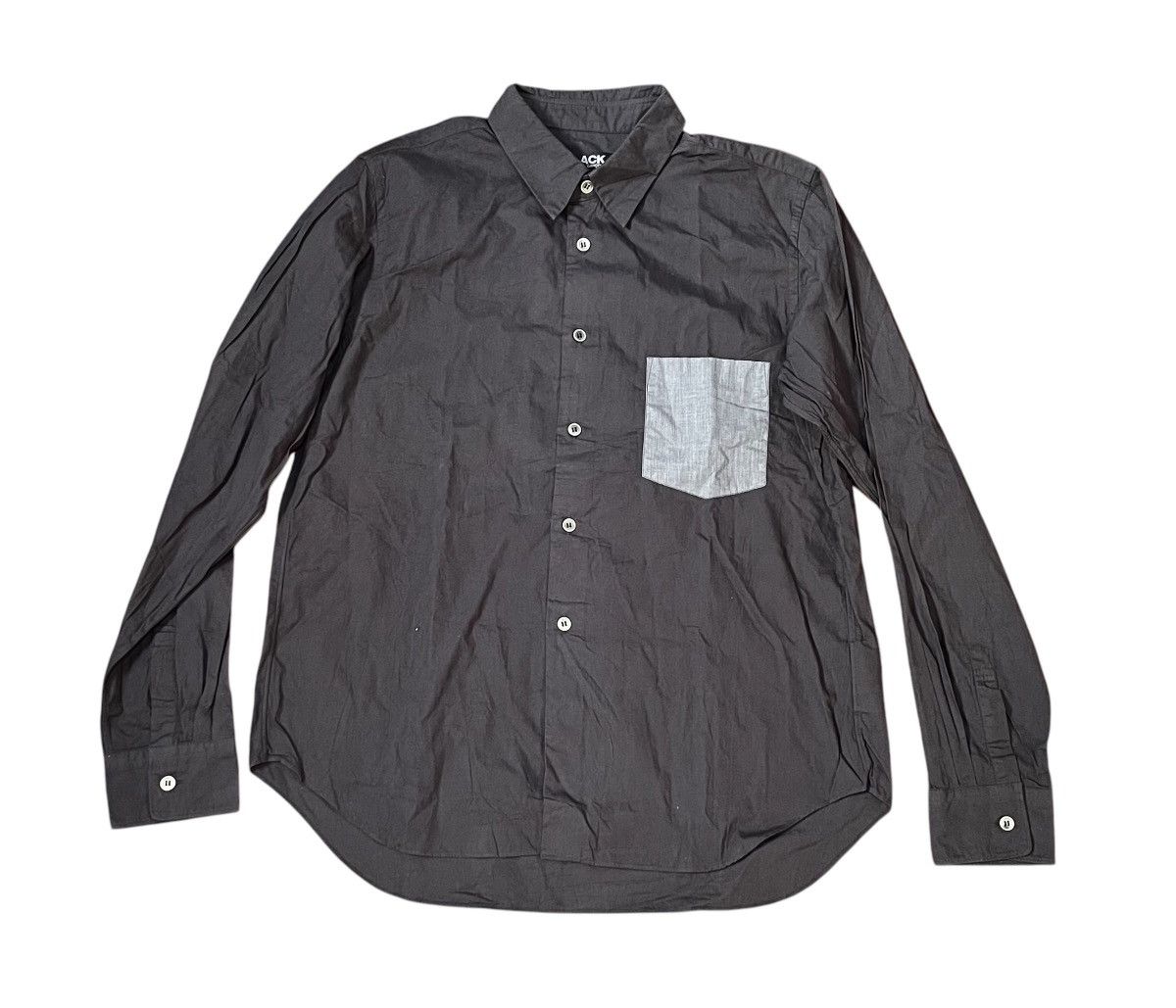 Comme des Garcons *FINAL DROP* Black cdg two tone button up shirt Size US M / EU 48-50 / 2 - 1 Thumbnail