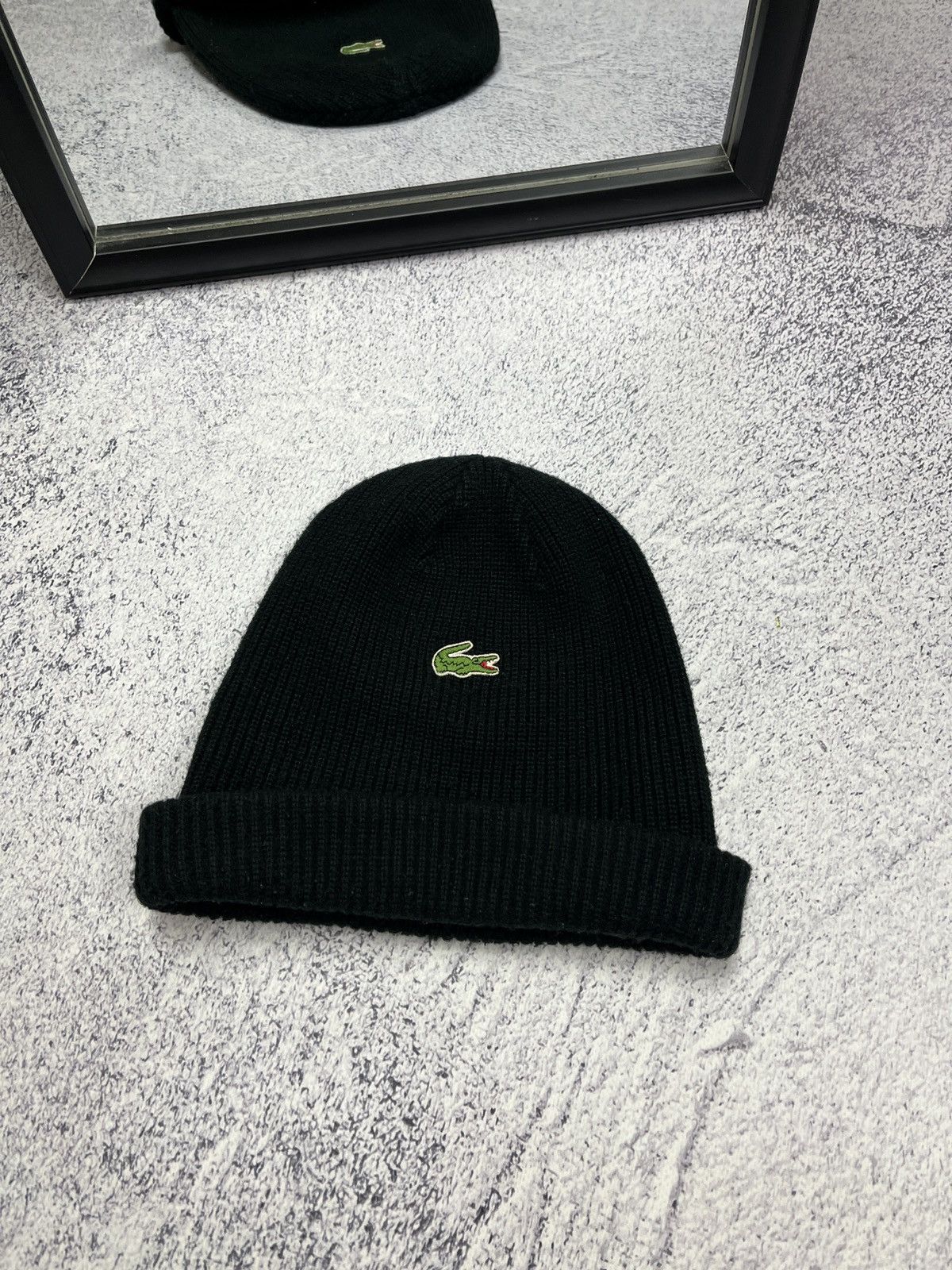 Lacoste Vintage Lacoste Acrylic Beanie Hat 90s Made In France Hype Size ONE SIZE - 1 Thumbnail