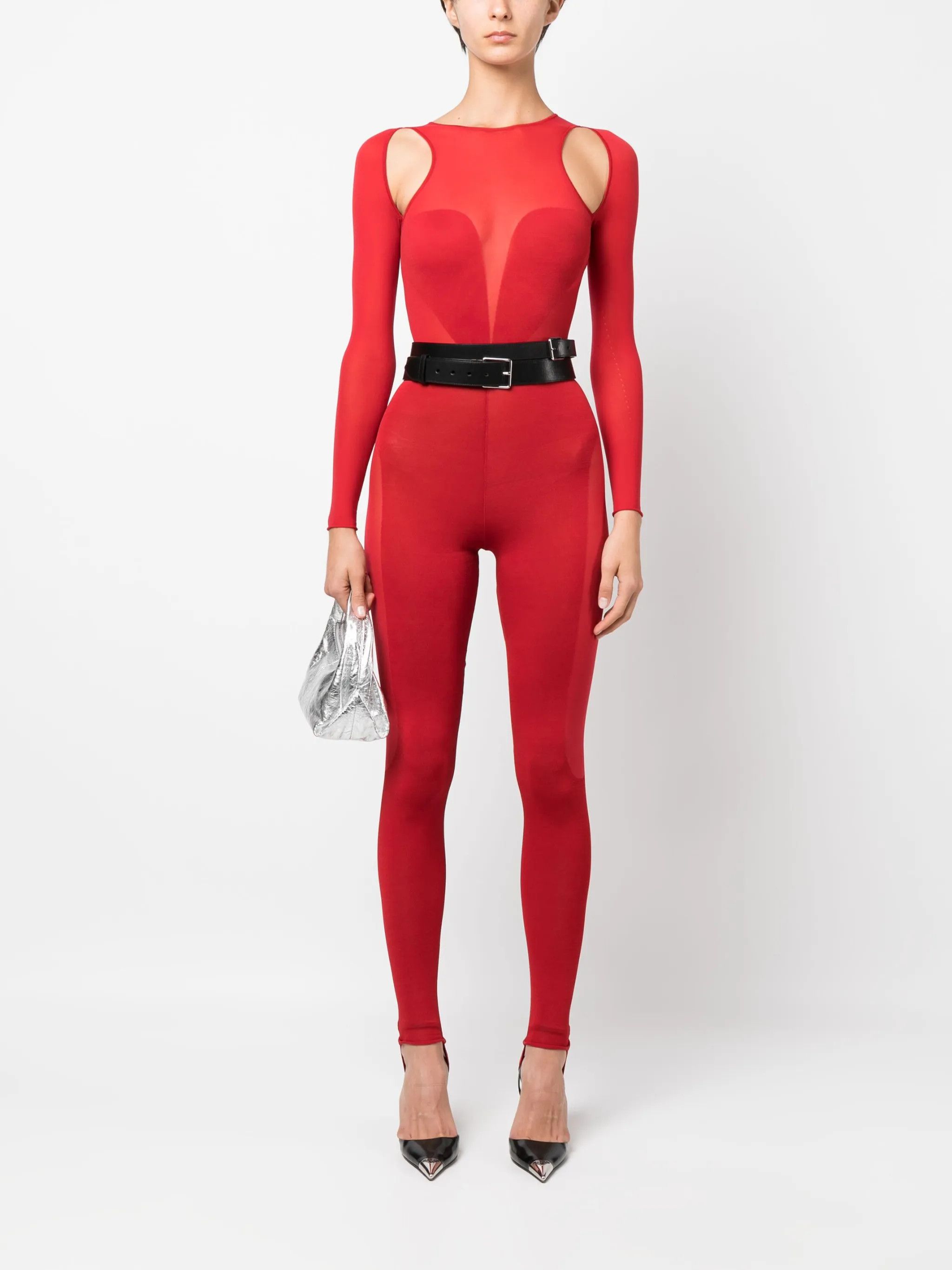 Alexander McQueen o1y0325 Jumpsuit in Red Size 28" / US 6 / IT 42 - 2 Thumbnail