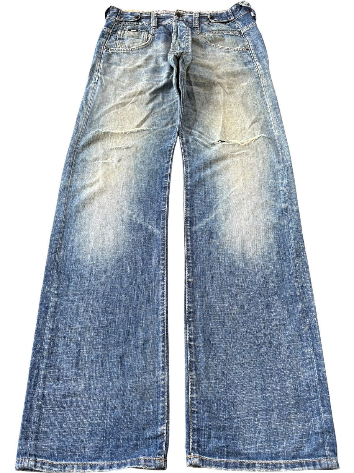 JNCO Vintage Japanese Brand Mud Wash Distress Baggy Jeans Size US 30 / EU 46 - 1 Thumbnail